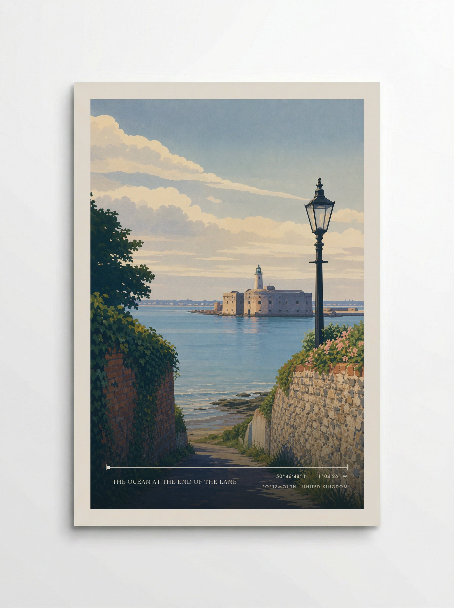 The Ocean at the End of the Lane Portsmouth United Kingdom Travel Poster - Poster