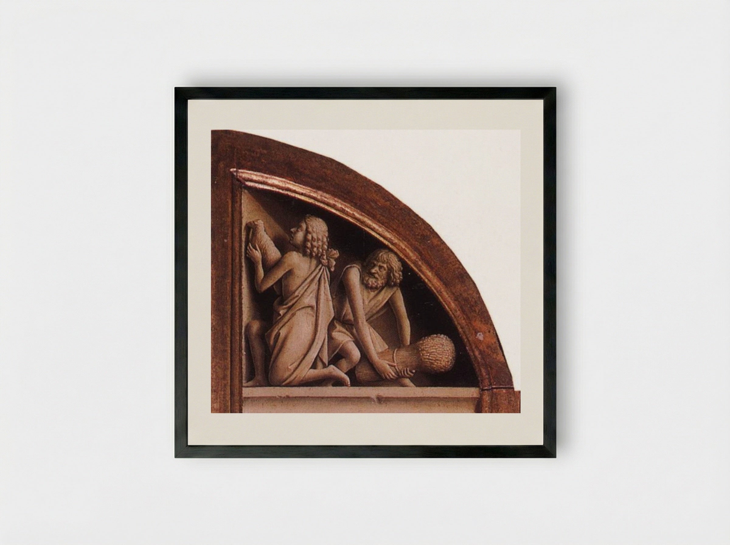 The Offerings of Cain and Abel - Jan van Eyck - Framed Print Black