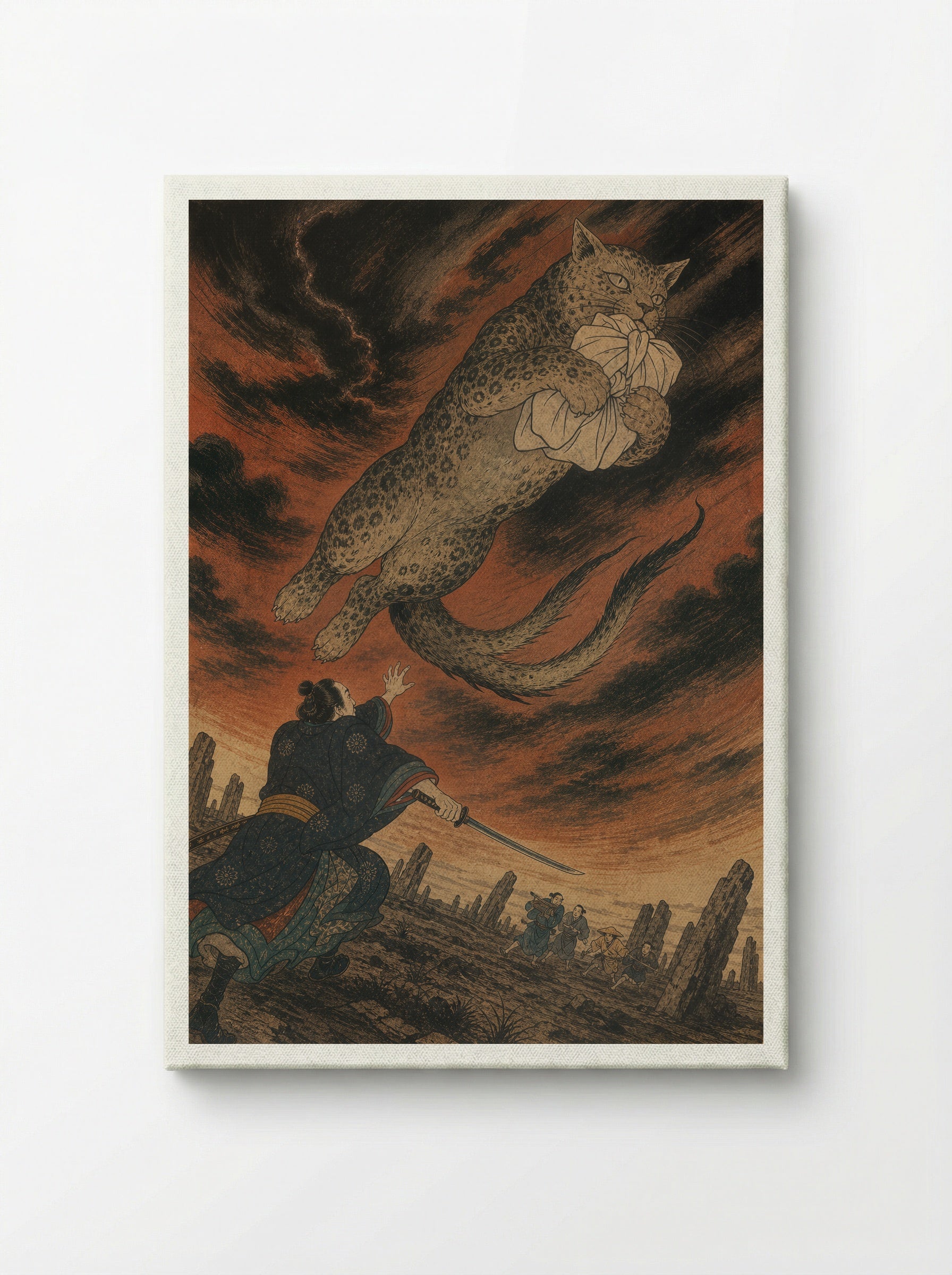 The Okazaki Cat Demon: The Forked-Tail Flight - Canvas