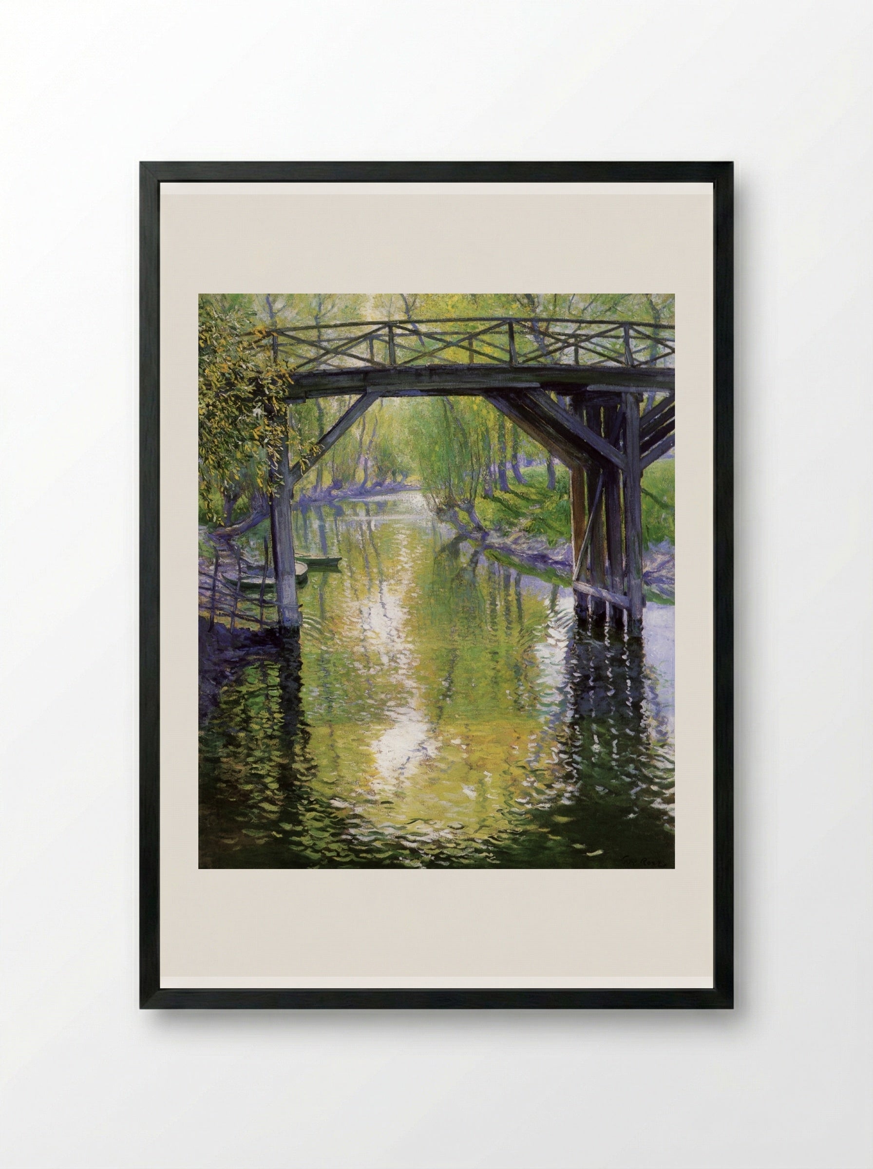 The Old Bridge, France - Guy Rose - Framed Print Black