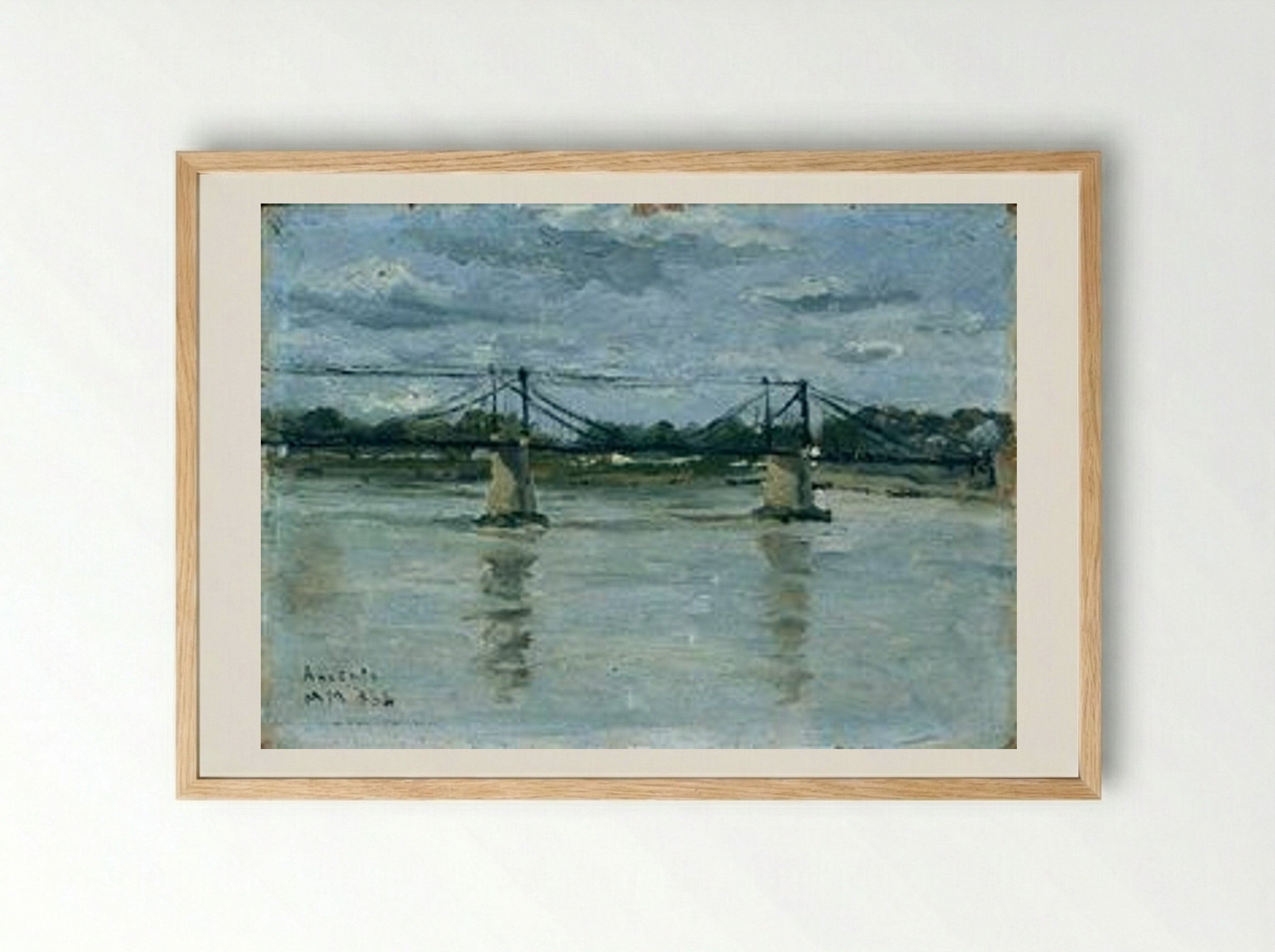 The Old Bridge in Ancenis - Maxime Maufra - Framed Print Wood
