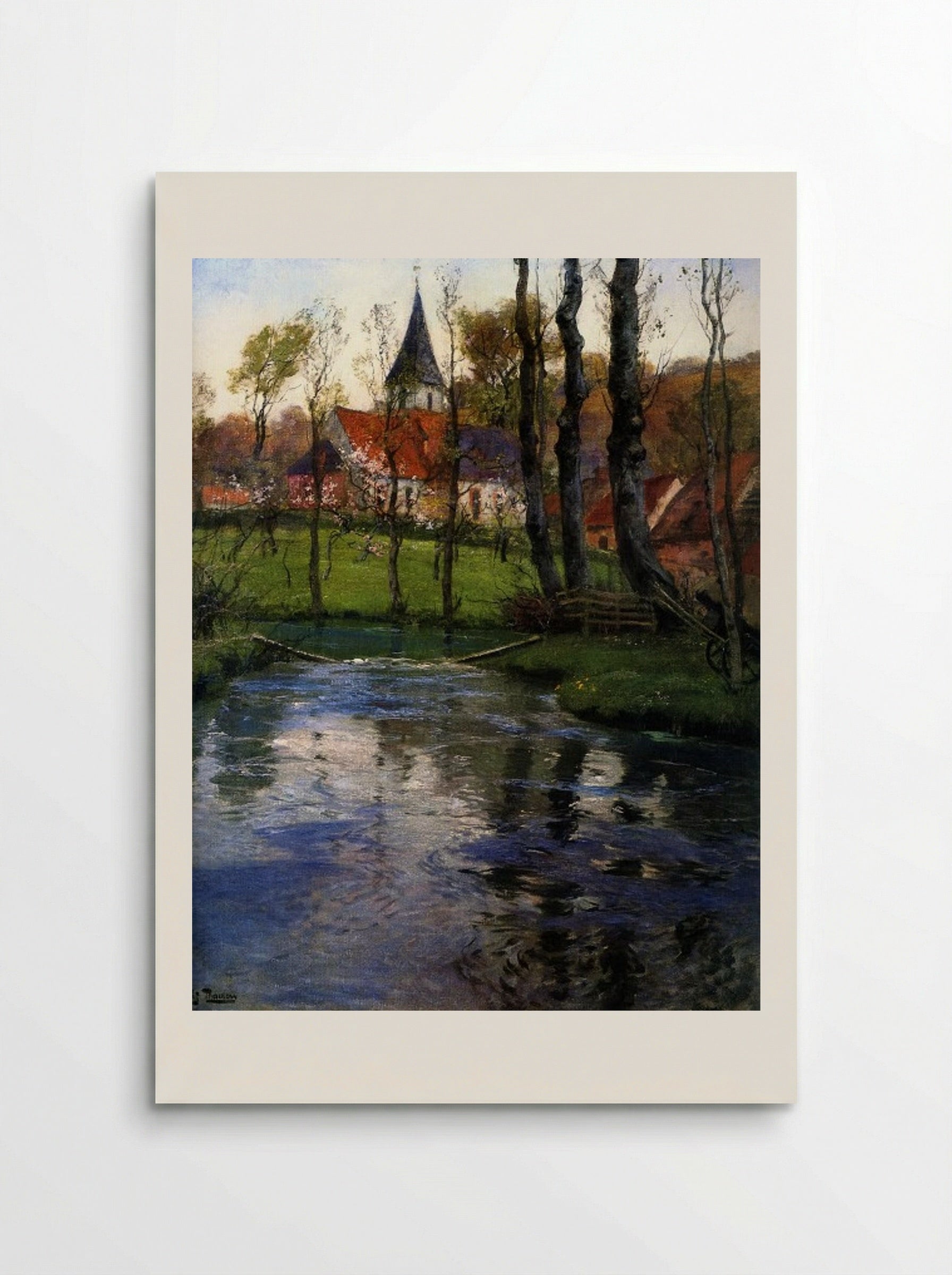 The Old Church by the River - Frits Thaulow - Poster