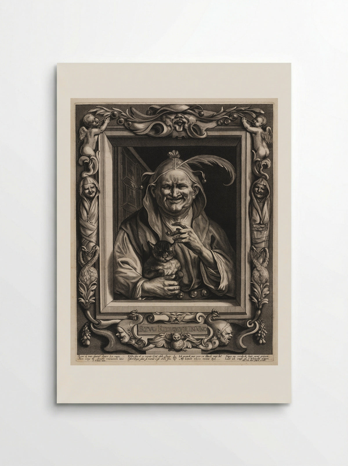 The Old Fool and His Cat - Alexander Voet - Poster