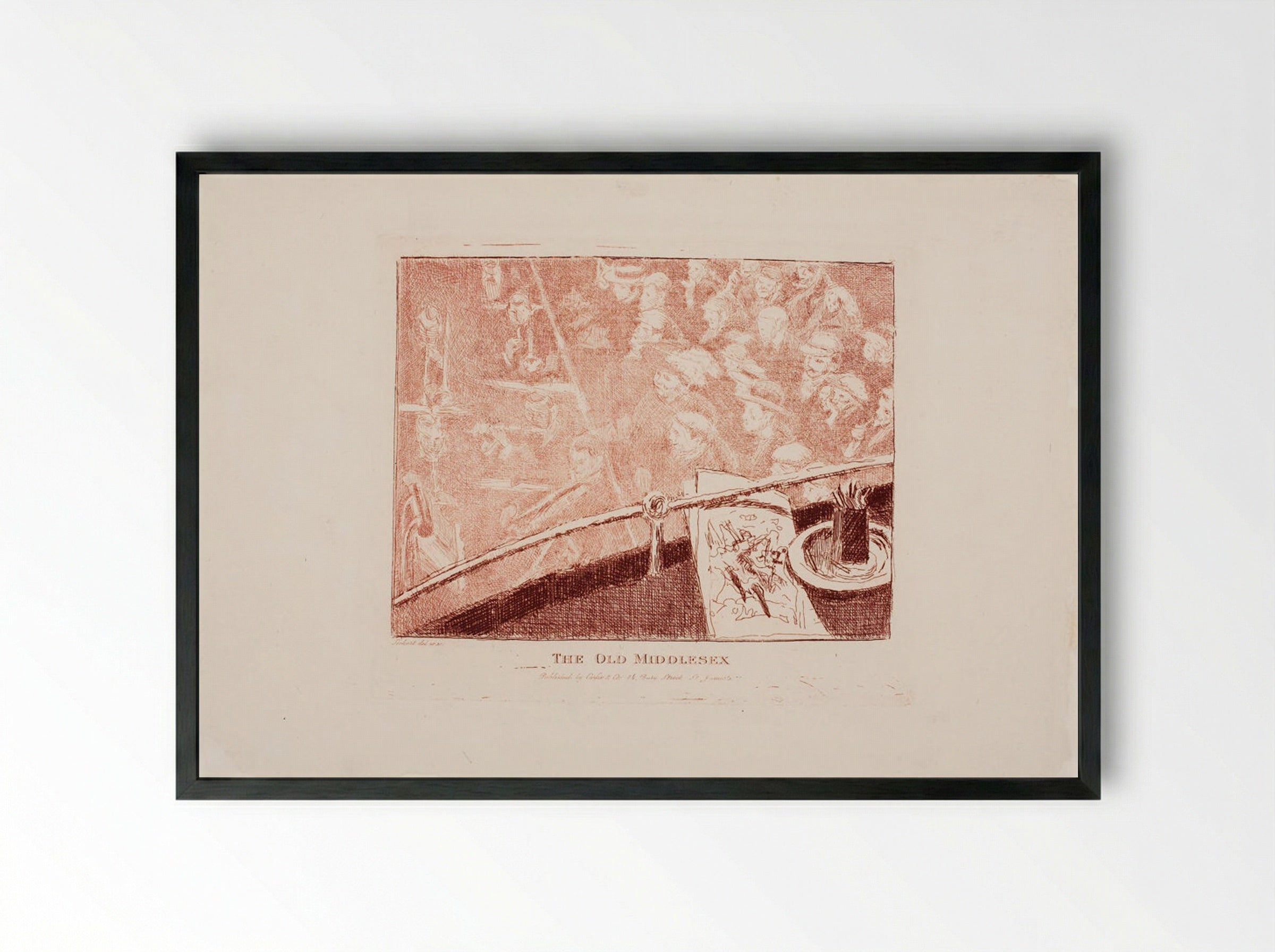 The Old Middlesex - Walter Sickert - Framed Print Black