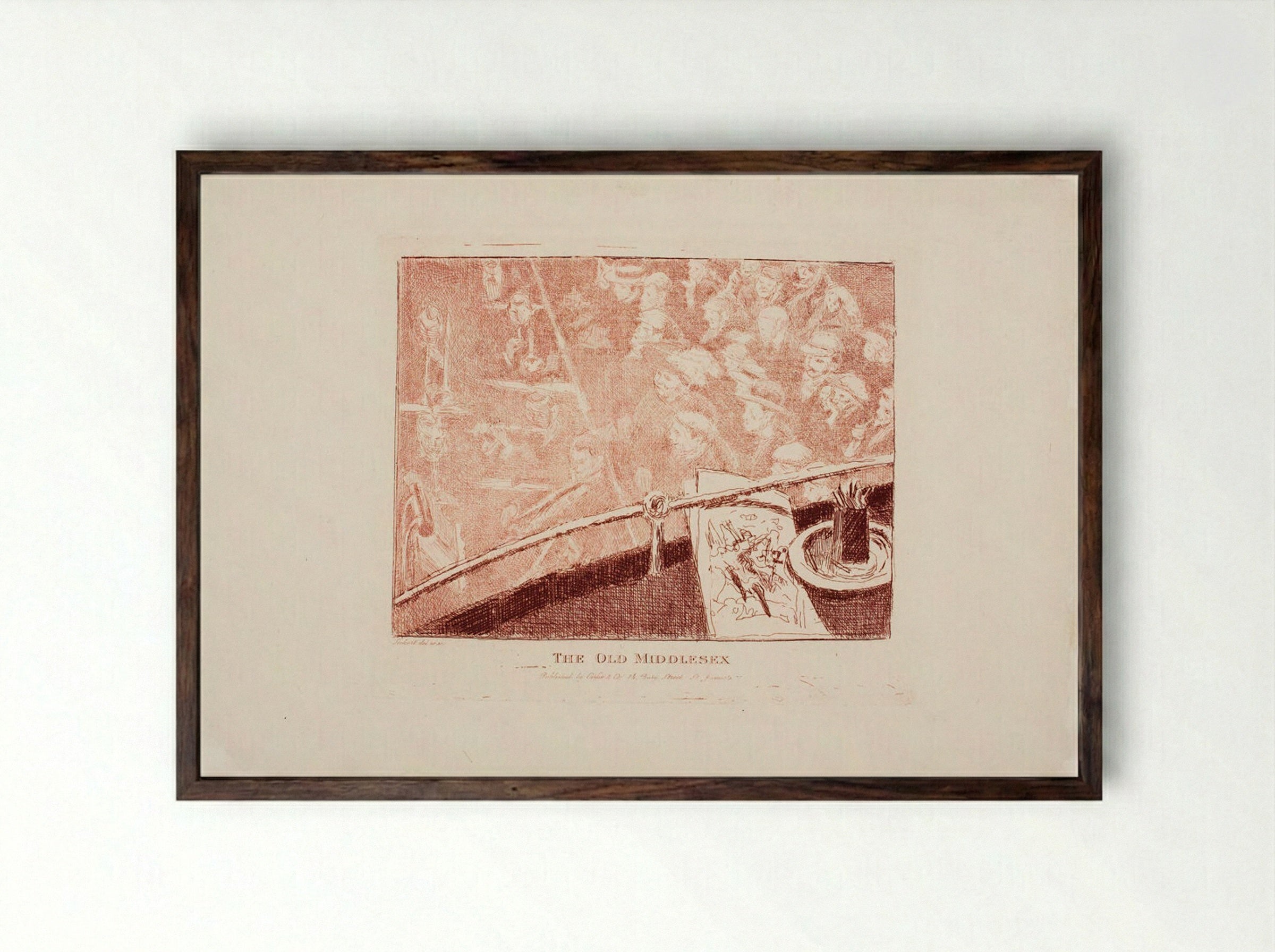 The Old Middlesex - Walter Sickert - Framed Print Dark Wood