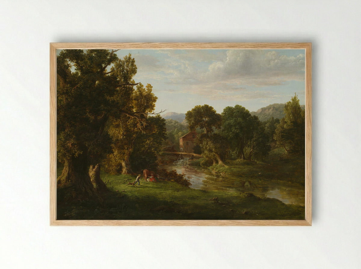 The Old Mill - George Inness - Framed Print Wood
