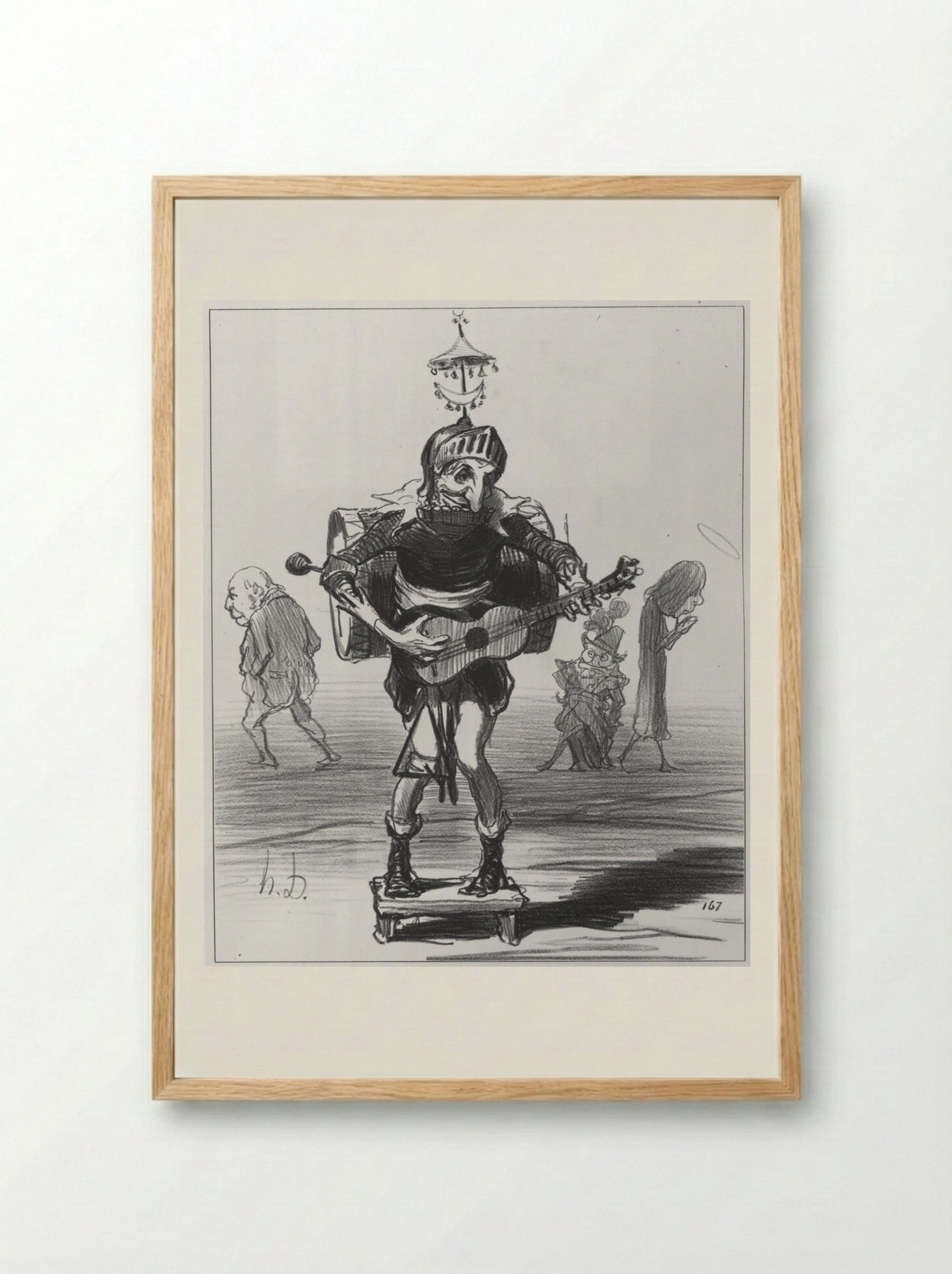 The One-Man Political Band - Honoré-Victorin Daumier - Framed Print Wood