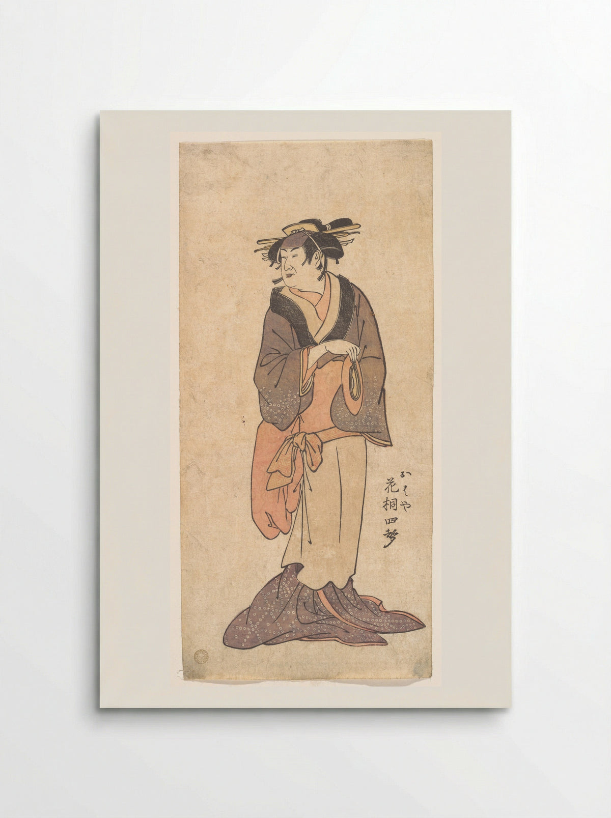 The Onnagata Actor Hanagiri Toyomatsu III as Ohaya - Ryūkōsai Jokei - Poster