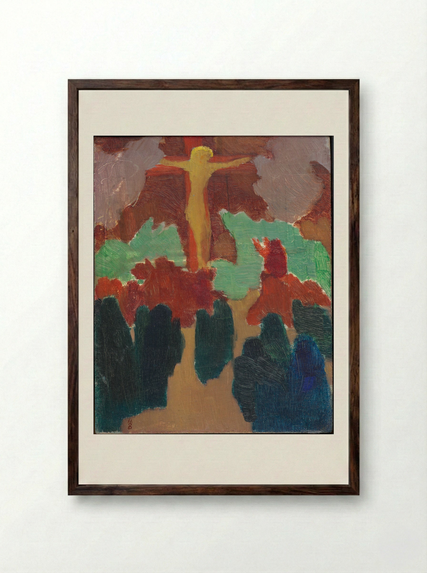 The Orange Christ - Maurice Denis - Framed Print Dark Wood