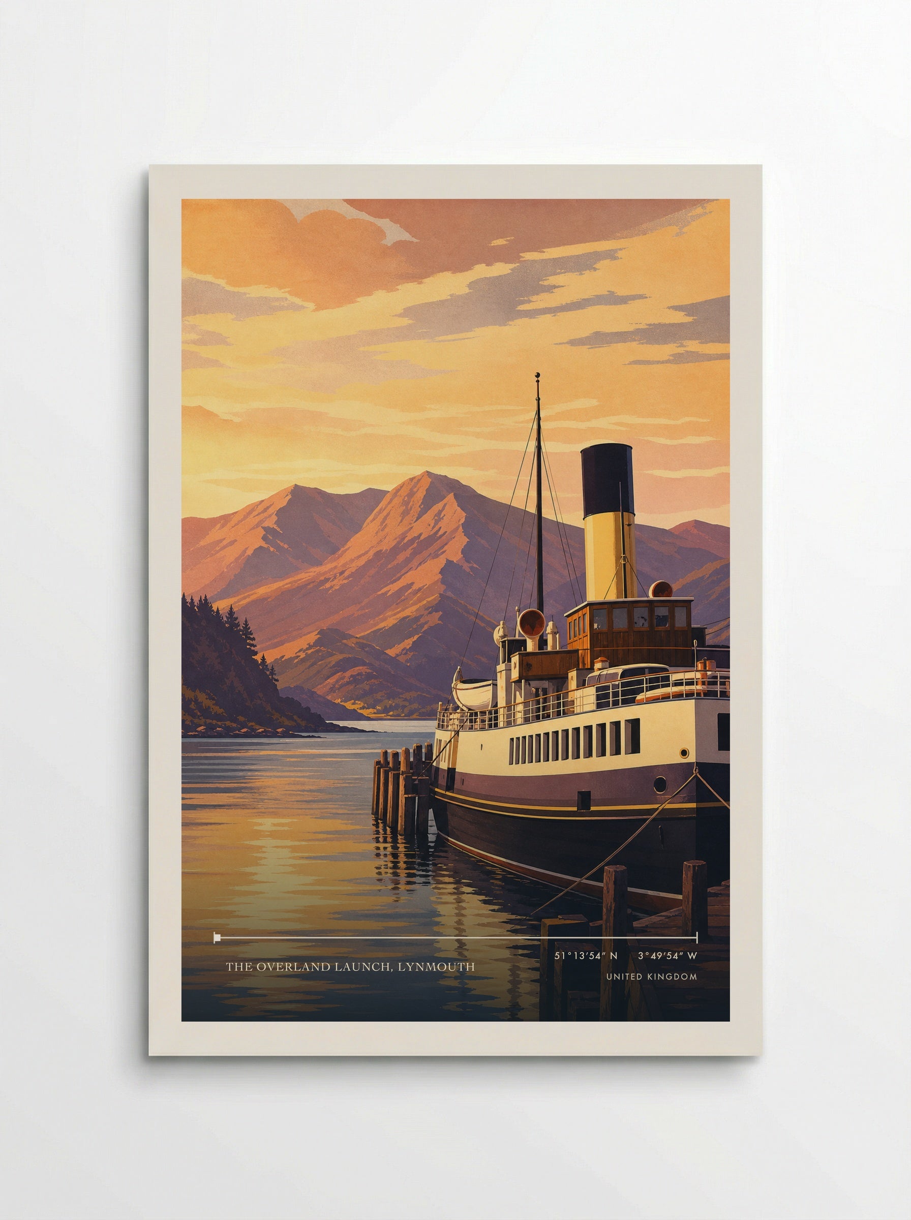 The Overland Launch, Lynmouth United Kingdom Travel Poster - Poster