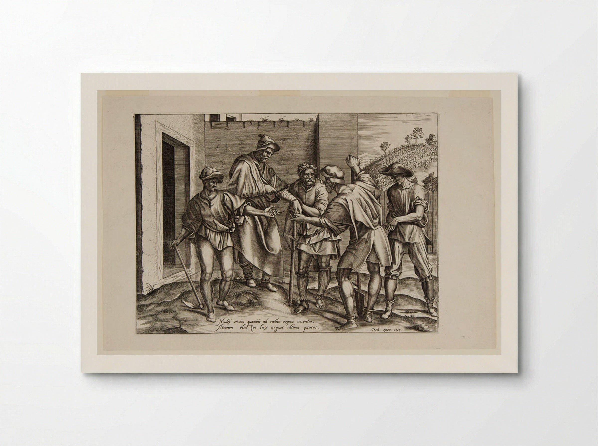 The Owner of the Vineyard Paying the Laborers - Cornelis Cort - Poster