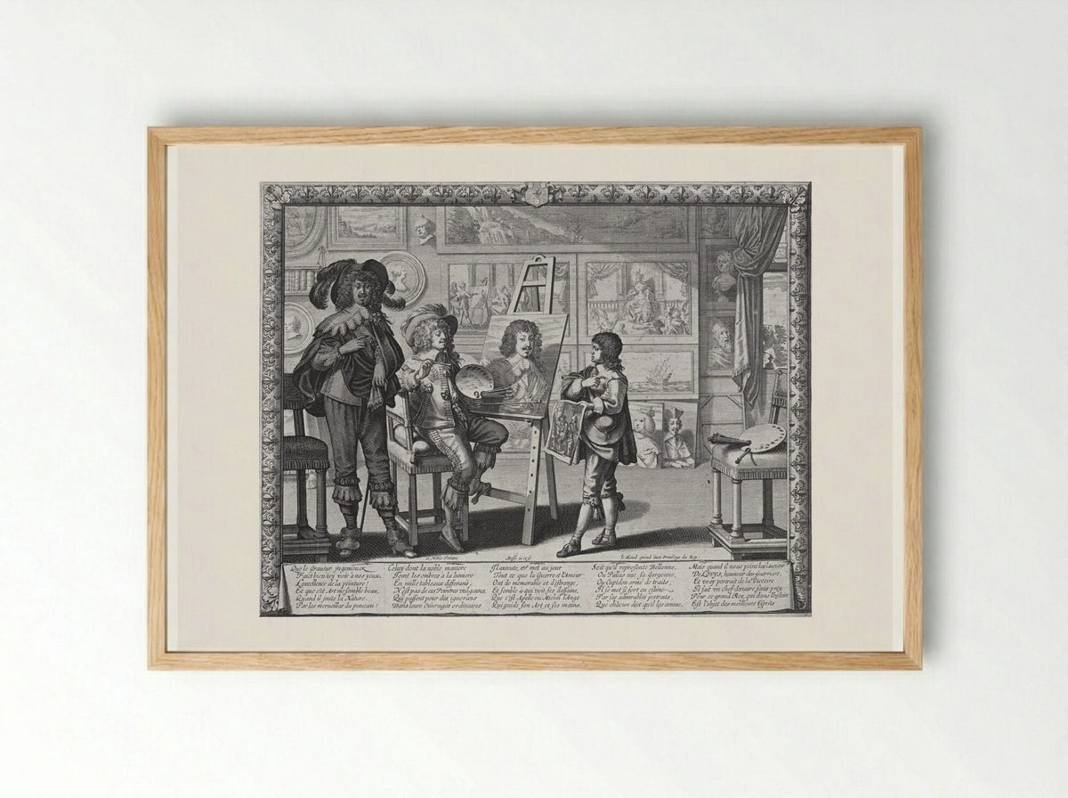 The Painter in His Studio - Abraham Bosse - Framed Print Wood