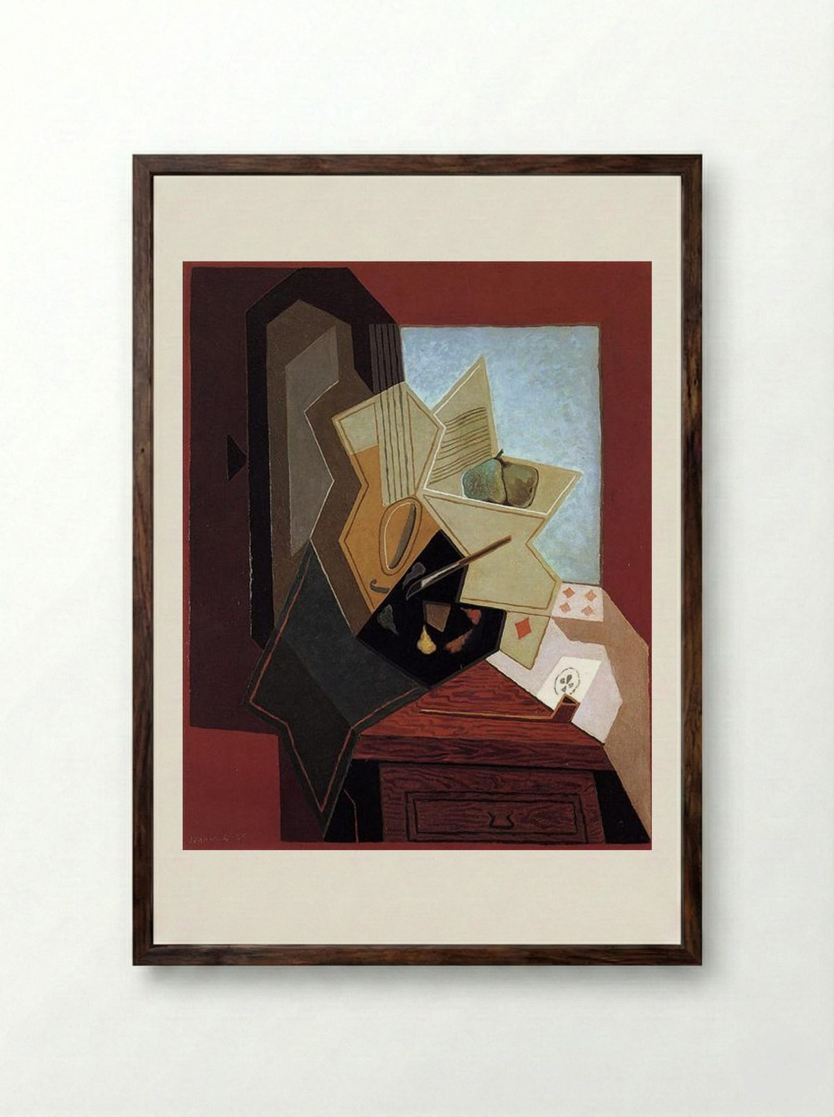 The Painter's Window - Juan Gris - Framed Print Dark Wood