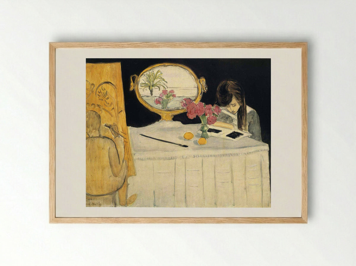 The Painting Lesson - Henri Matisse - Framed Print Wood