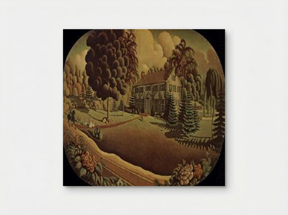 The Painting, on the fireplace - Grant Wood - Poster