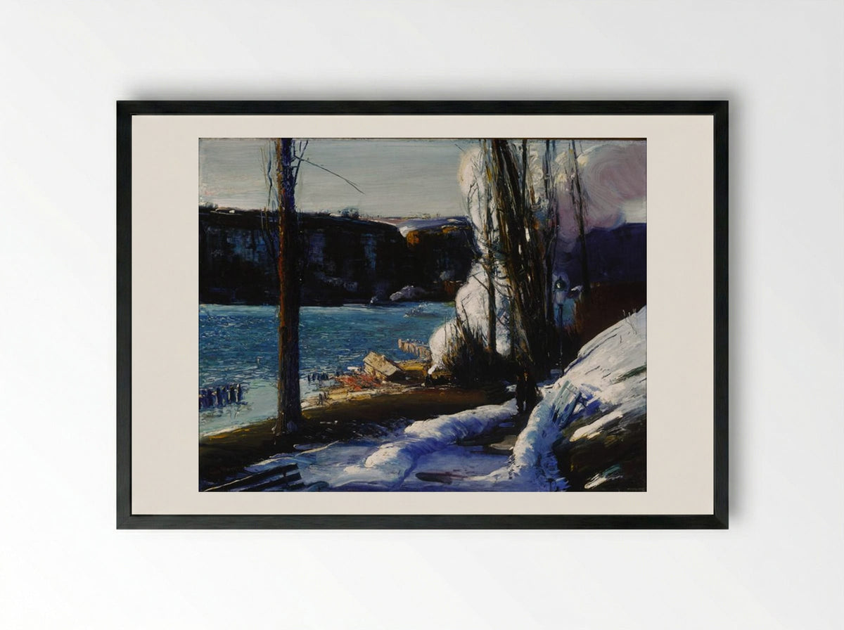 The Palisades - George Bellows - Framed Print Black