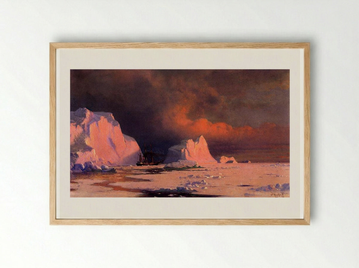 The 'Panther' in Melville Bay - William Bradford - Framed Print Wood