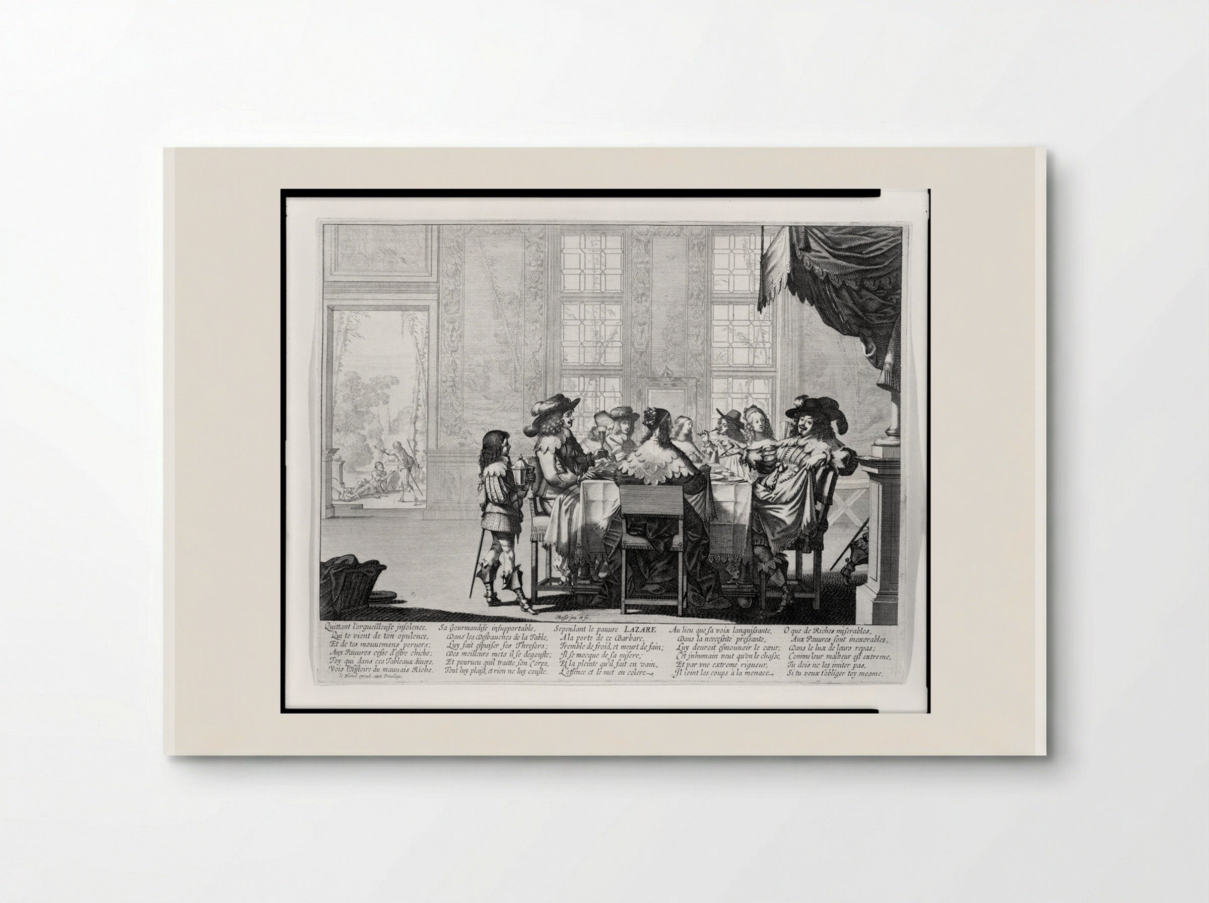 The Parable of Lazarus and the Rich Man - Abraham Bosse - Poster