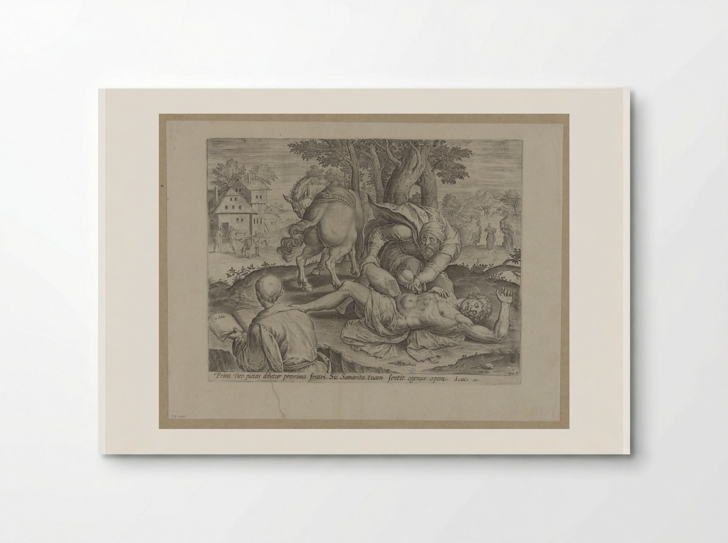 The Parable of the Good Samaritan - Hans Collaert the Elder - Poster