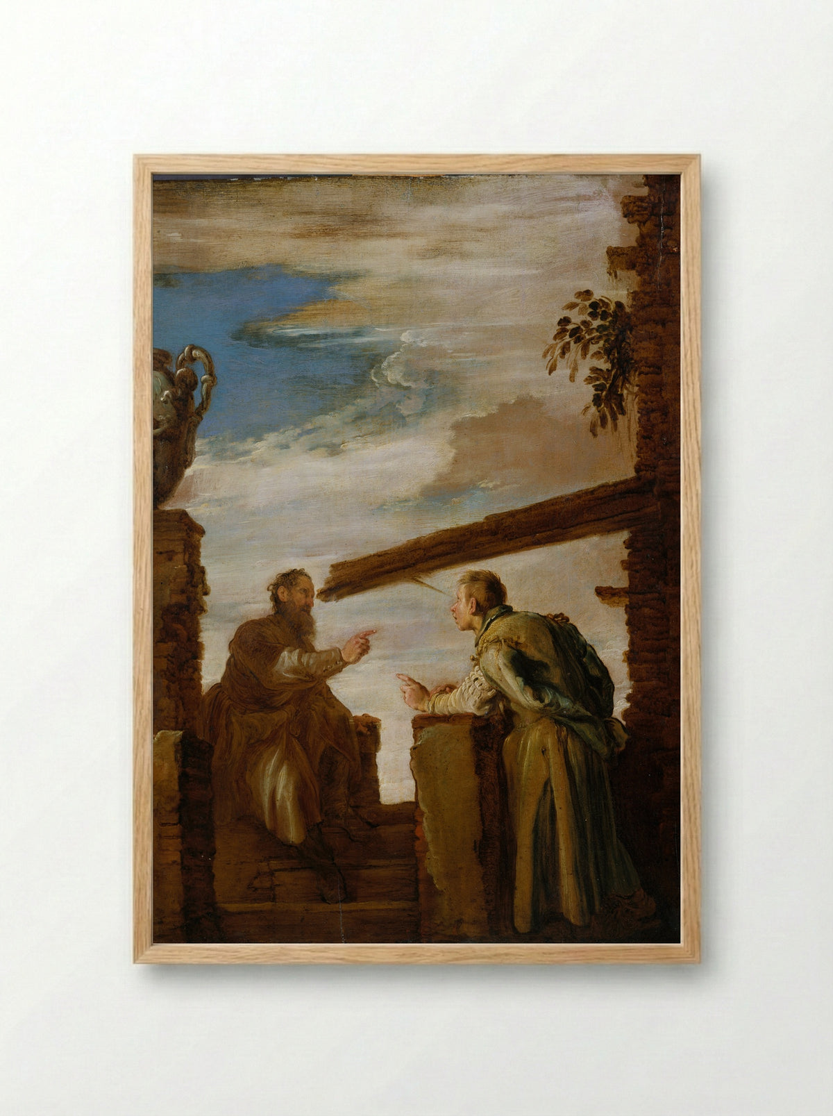 The Parable of the Mote and the Beam - Domenico Fetti - Framed Print Wood
