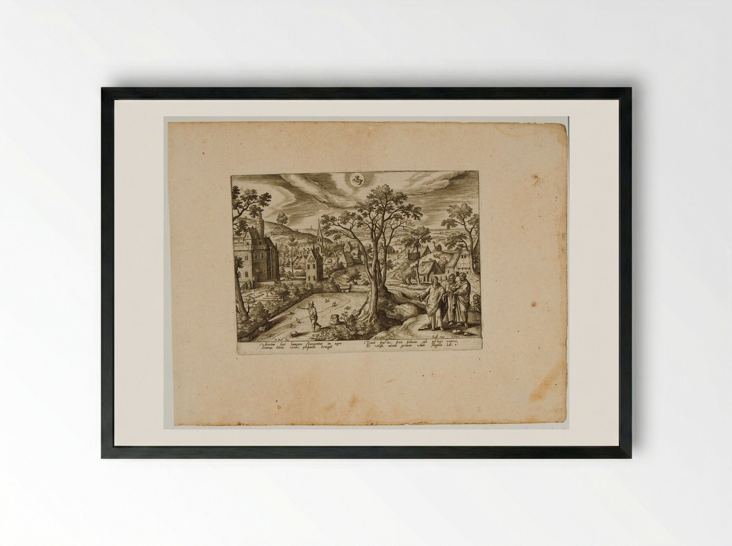 The Parable of the Sower - Adriaen Collaert - Framed Print Black