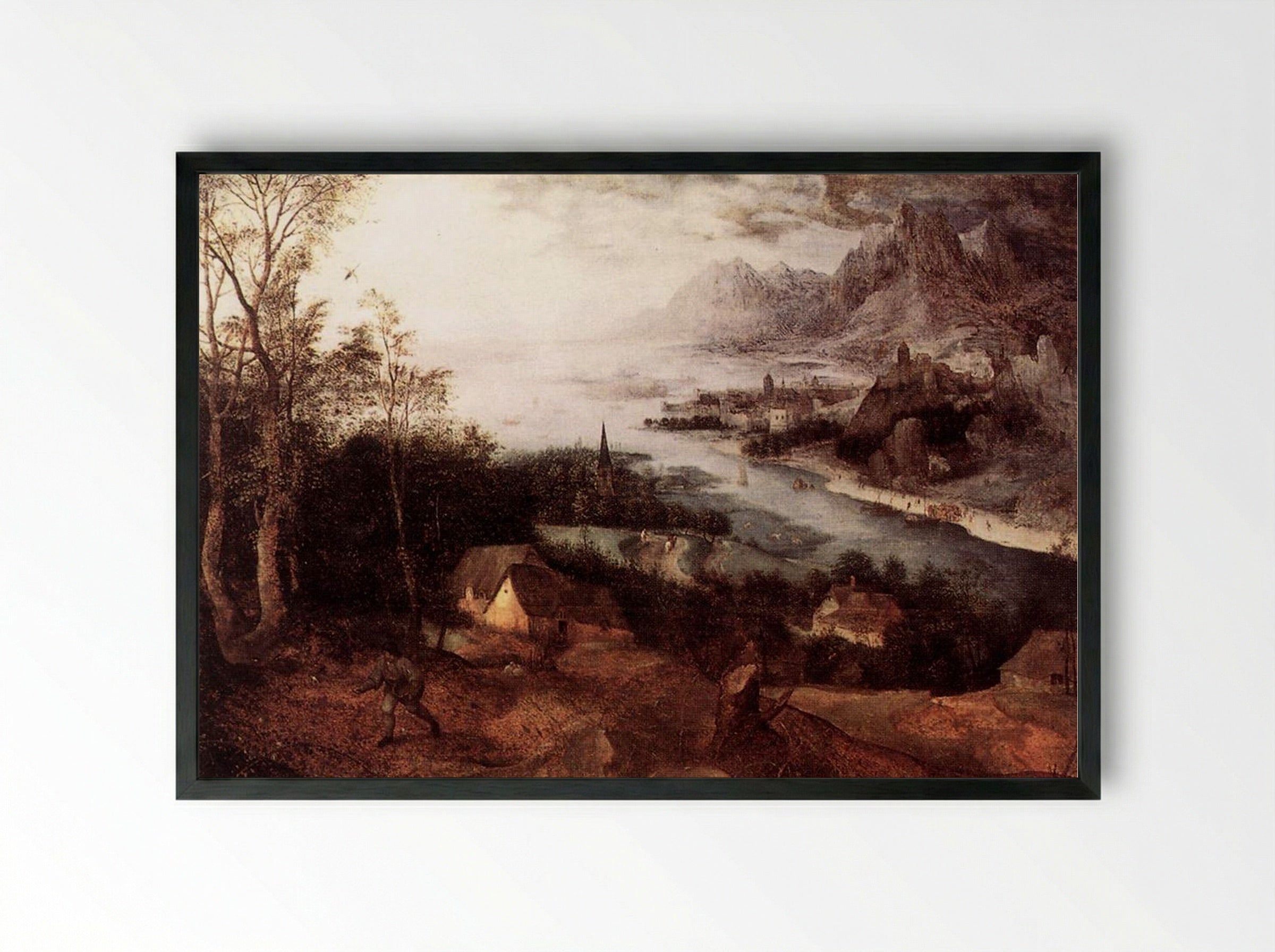 The Parable of the Sower - Pieter Bruegel the Elder - Framed Print Black