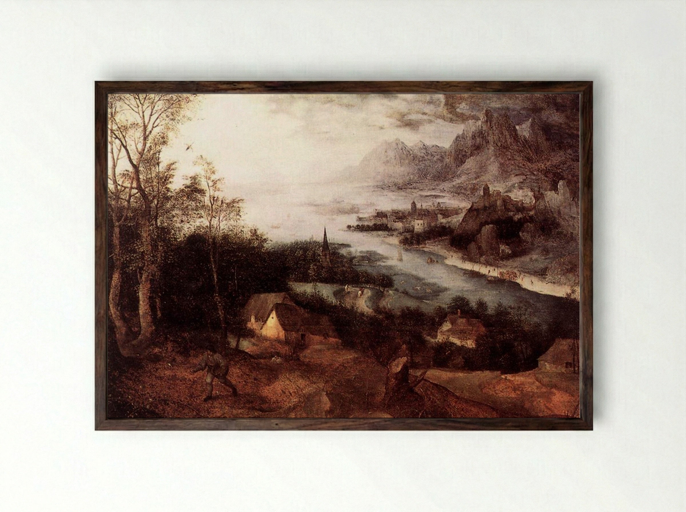 The Parable of the Sower - Pieter Bruegel the Elder - Framed Print Dark Wood