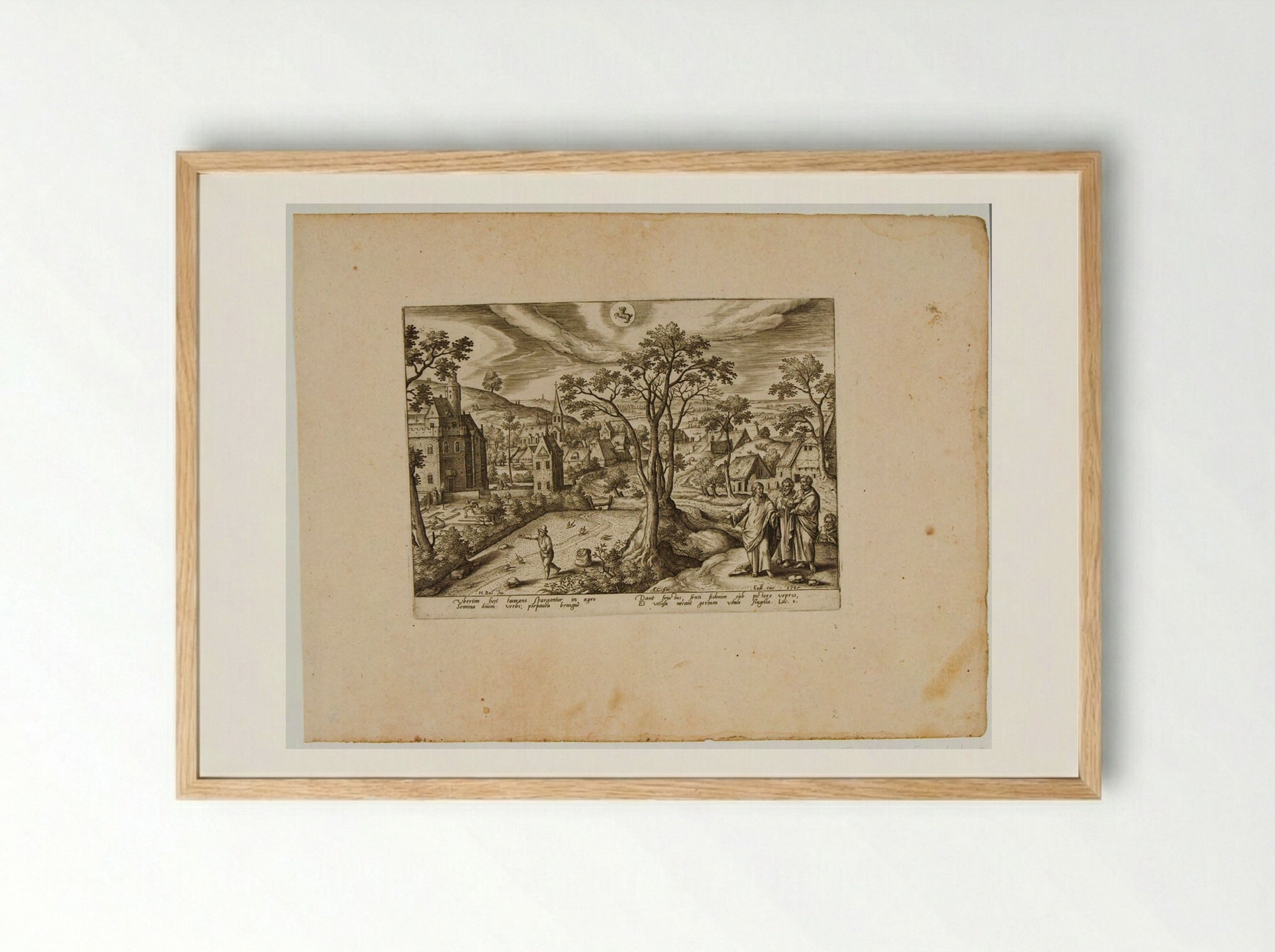 The Parable of the Sower - Adriaen Collaert - Framed Print Wood