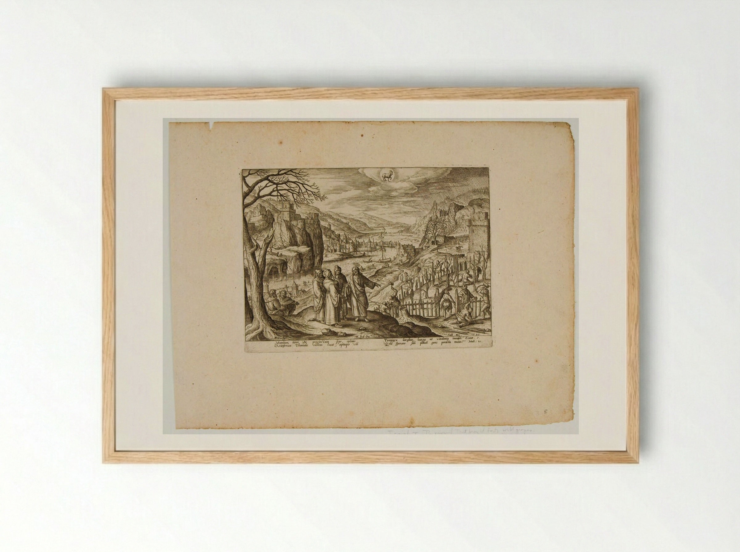 The Parable of the Two Sons and the Unjust Husbandmen - Adriaen Collaert - Framed Print Wood