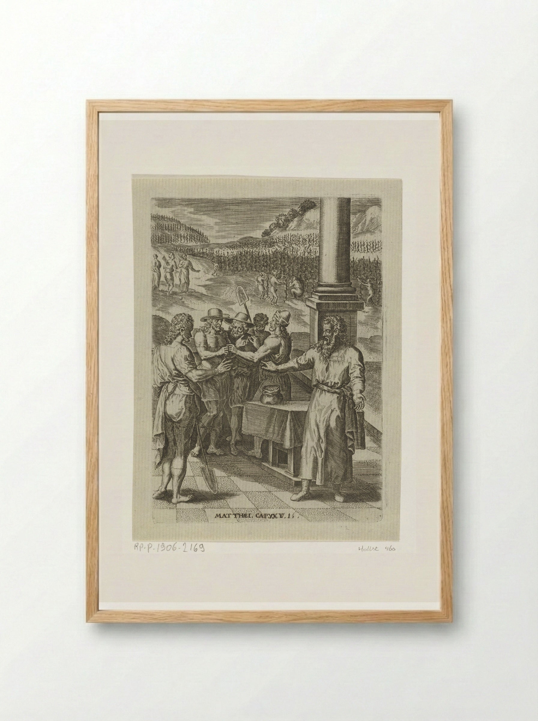 The Parable of the Workers in the Vineyard - Abraham de Bruyn - Framed Print Wood