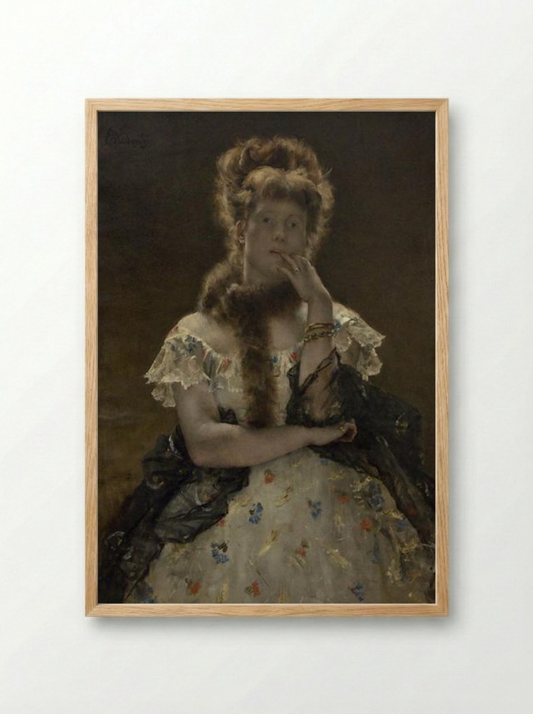 The Paris Sphinx - Alfred Stevens - Framed Print Wood