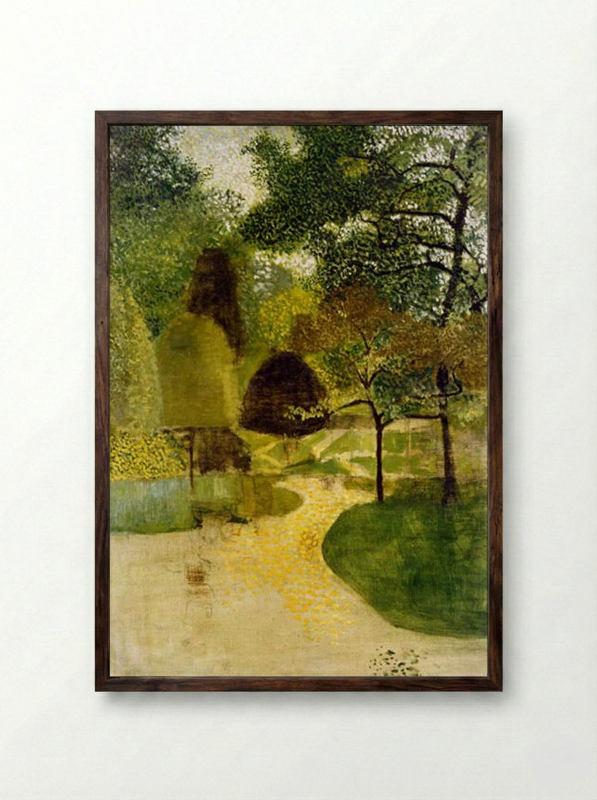 The Park - Victor Pasmore - Framed Print Dark Wood