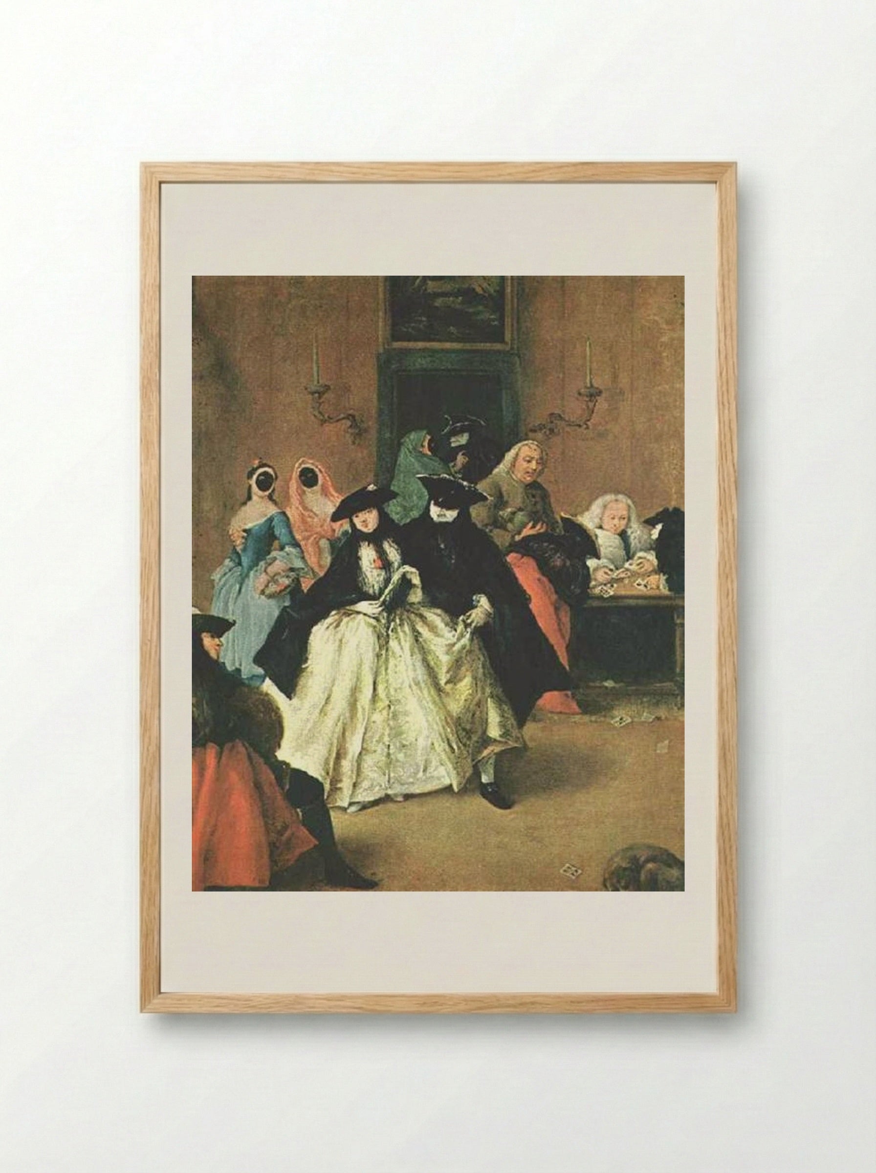 The Parlour - Pietro Longhi - Framed Print Wood