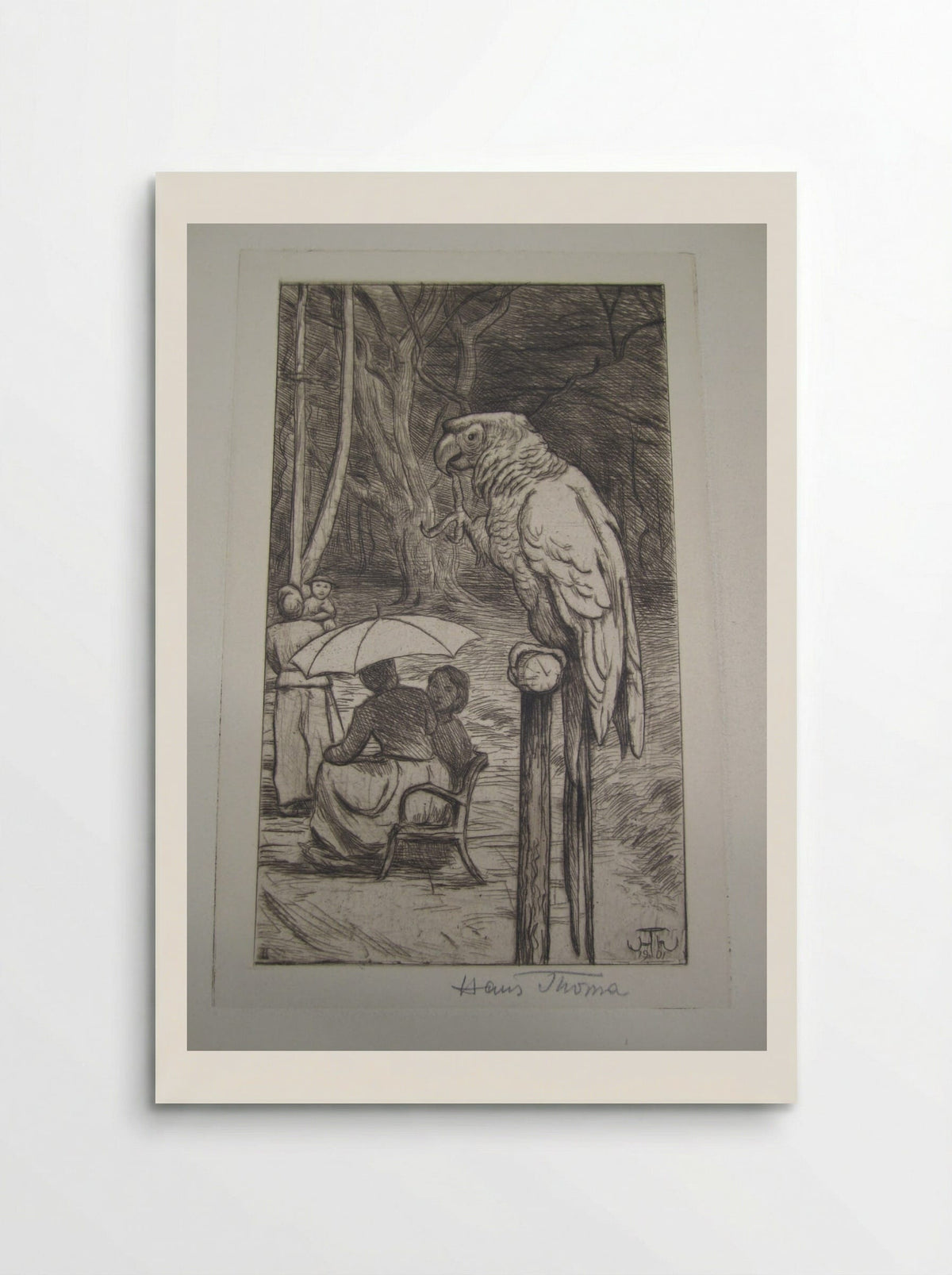 The Parrot - Hans Thoma - Poster