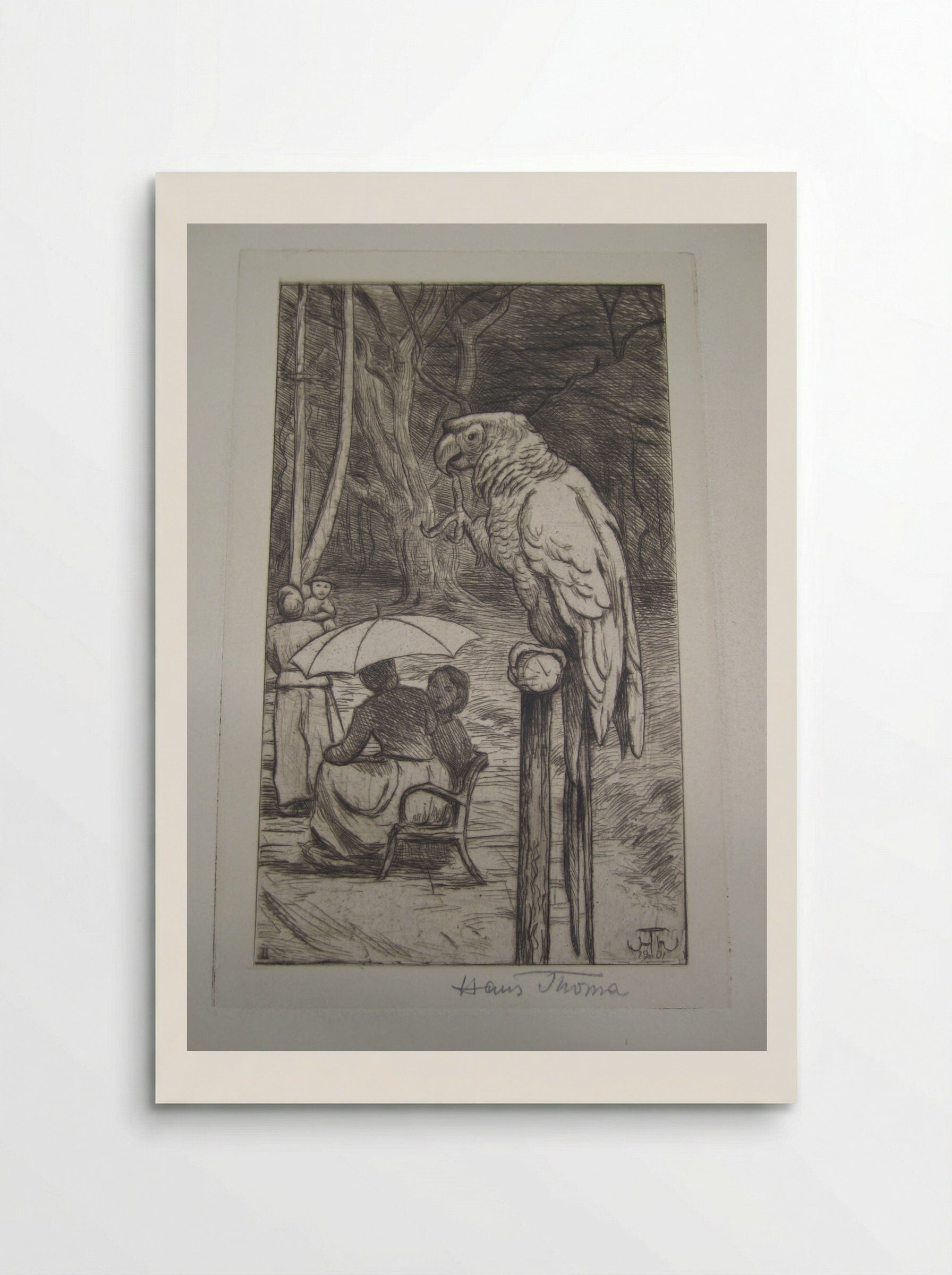 The Parrot - Hans Thoma - Poster