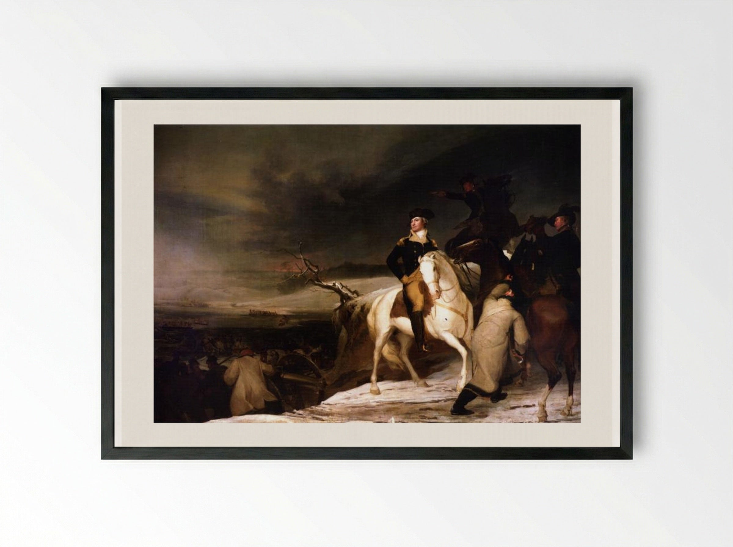 The Passage of the Delaware - Thomas Sully - Framed Print Black