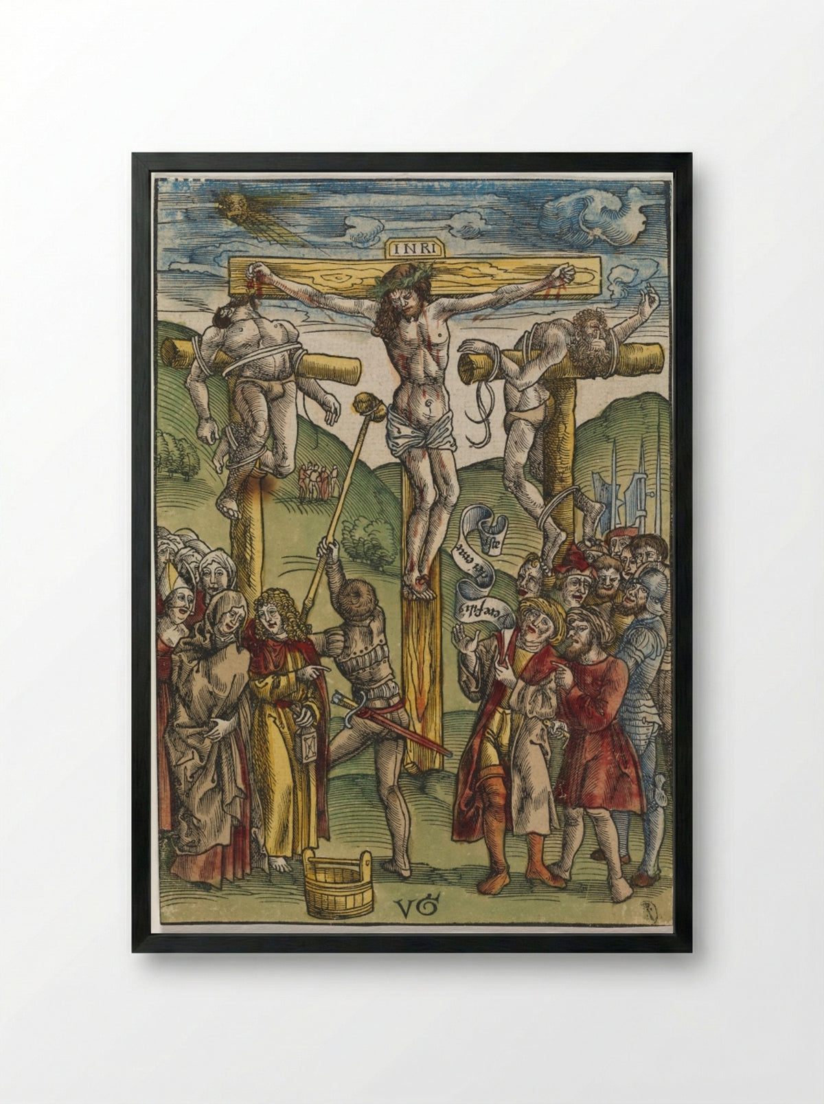 The Passion: The Crucifixion - Urs Graf the Elder - Framed Print Black