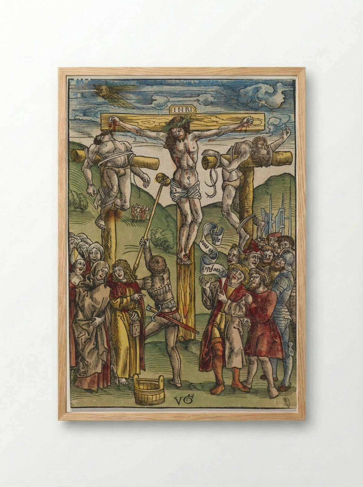 The Passion: The Crucifixion - Urs Graf the Elder - Framed Print Wood