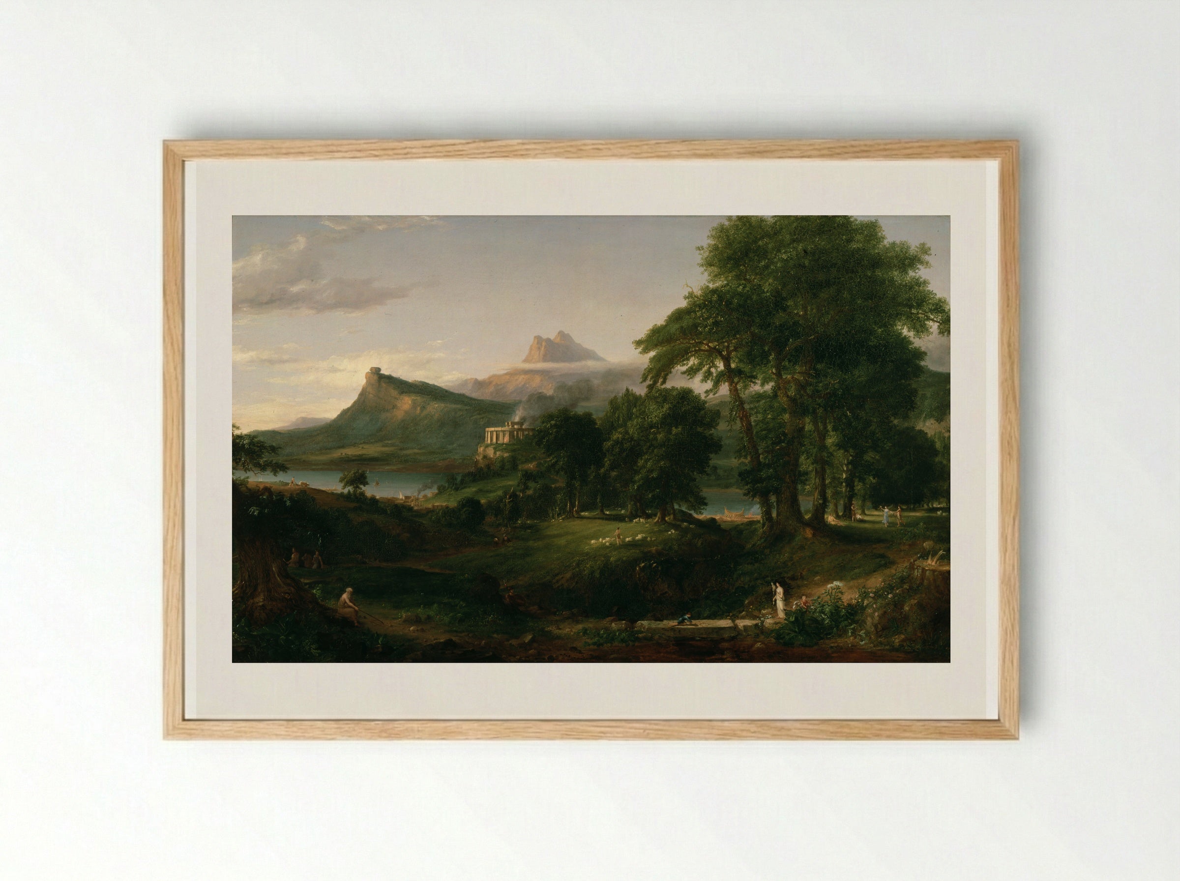 The Past - Thomas Cole - Framed Print Wood