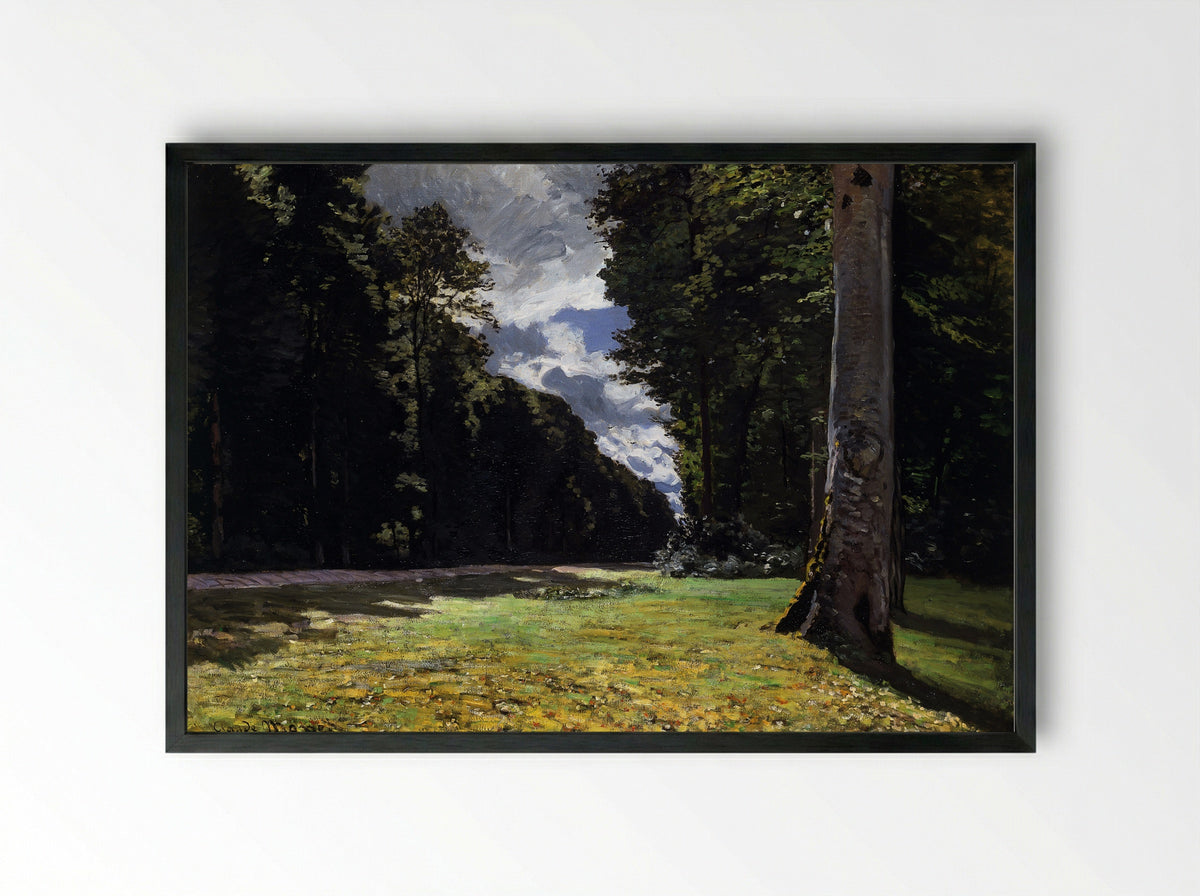 The Pavé de Chailly in the Fontainebleau Forest - Claude Monet - Framed Print Black