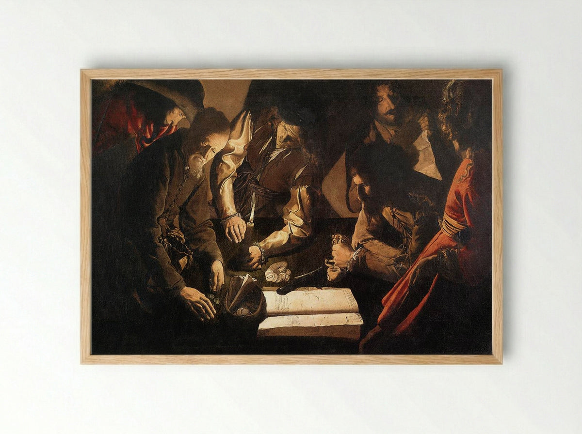 The Payment of Dues - Georges de la Tour - Framed Print Wood