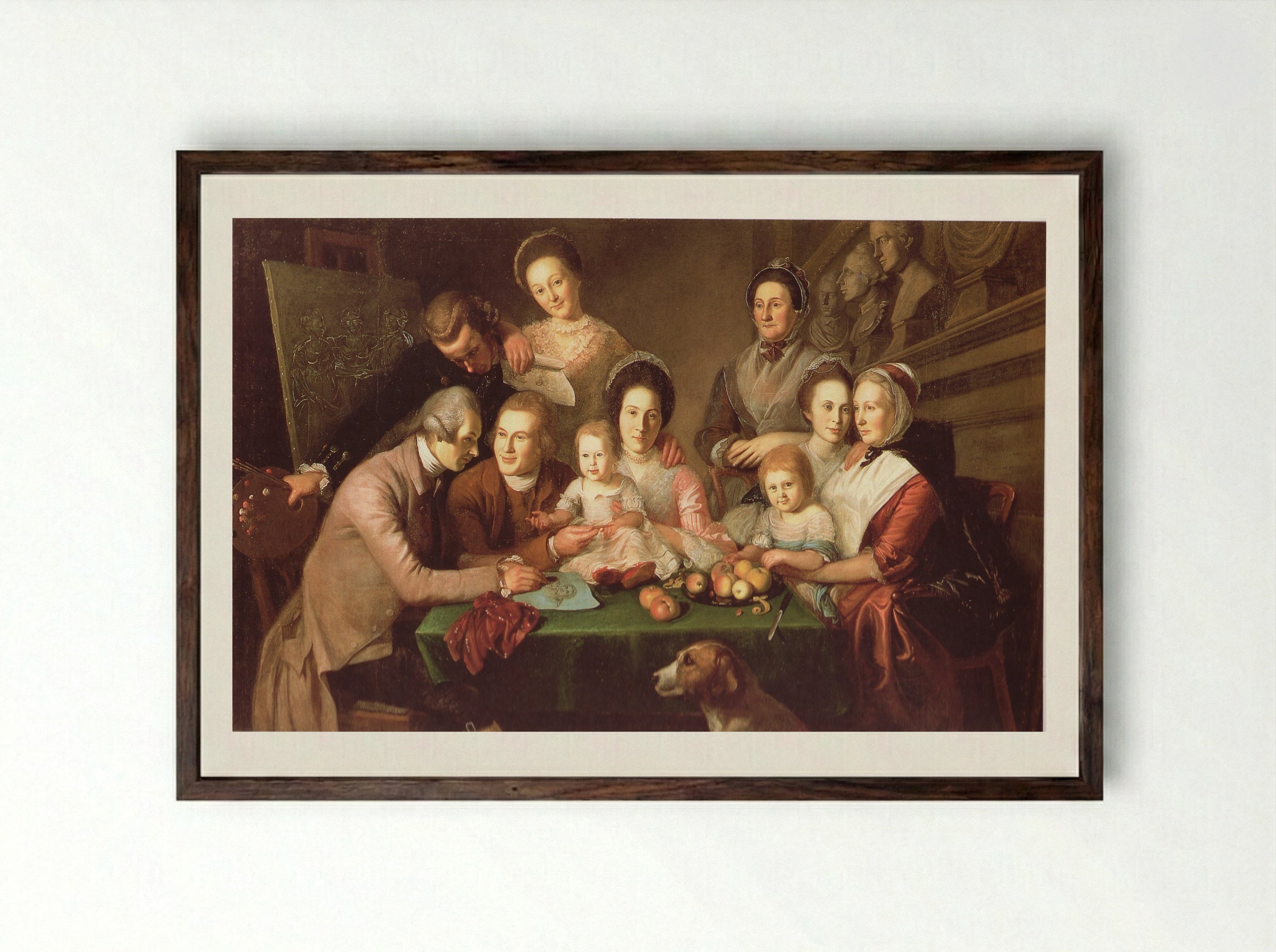 The Peale Family - Charles Willson Peale - Framed Print Dark Wood