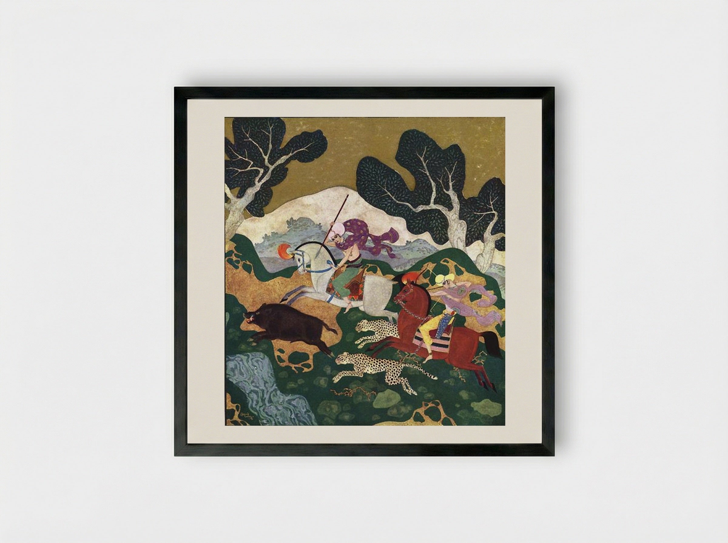 The Pearl of the Boar - Edmund Dulac - Framed Print Black