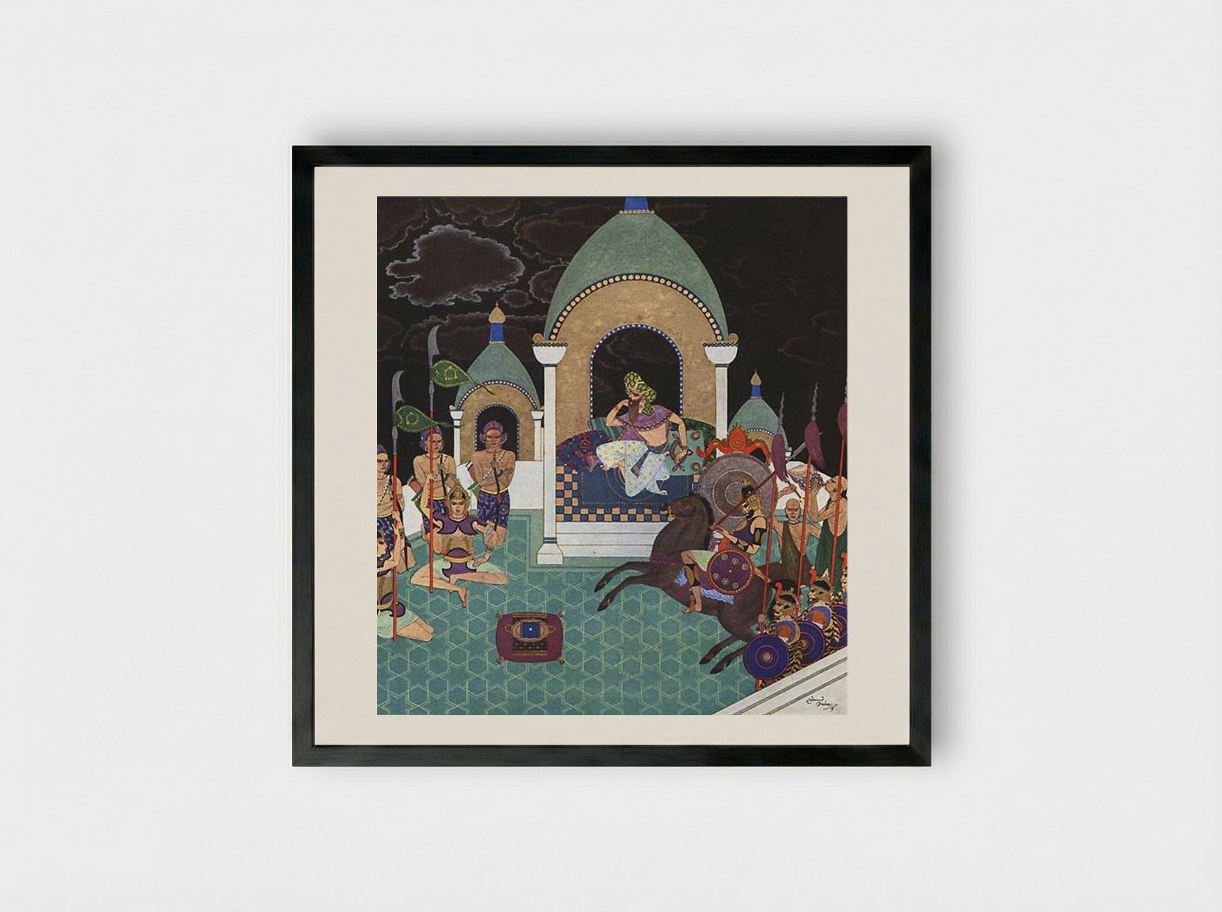 The Pearl of the Serpent - Edmund Dulac - Framed Print Black