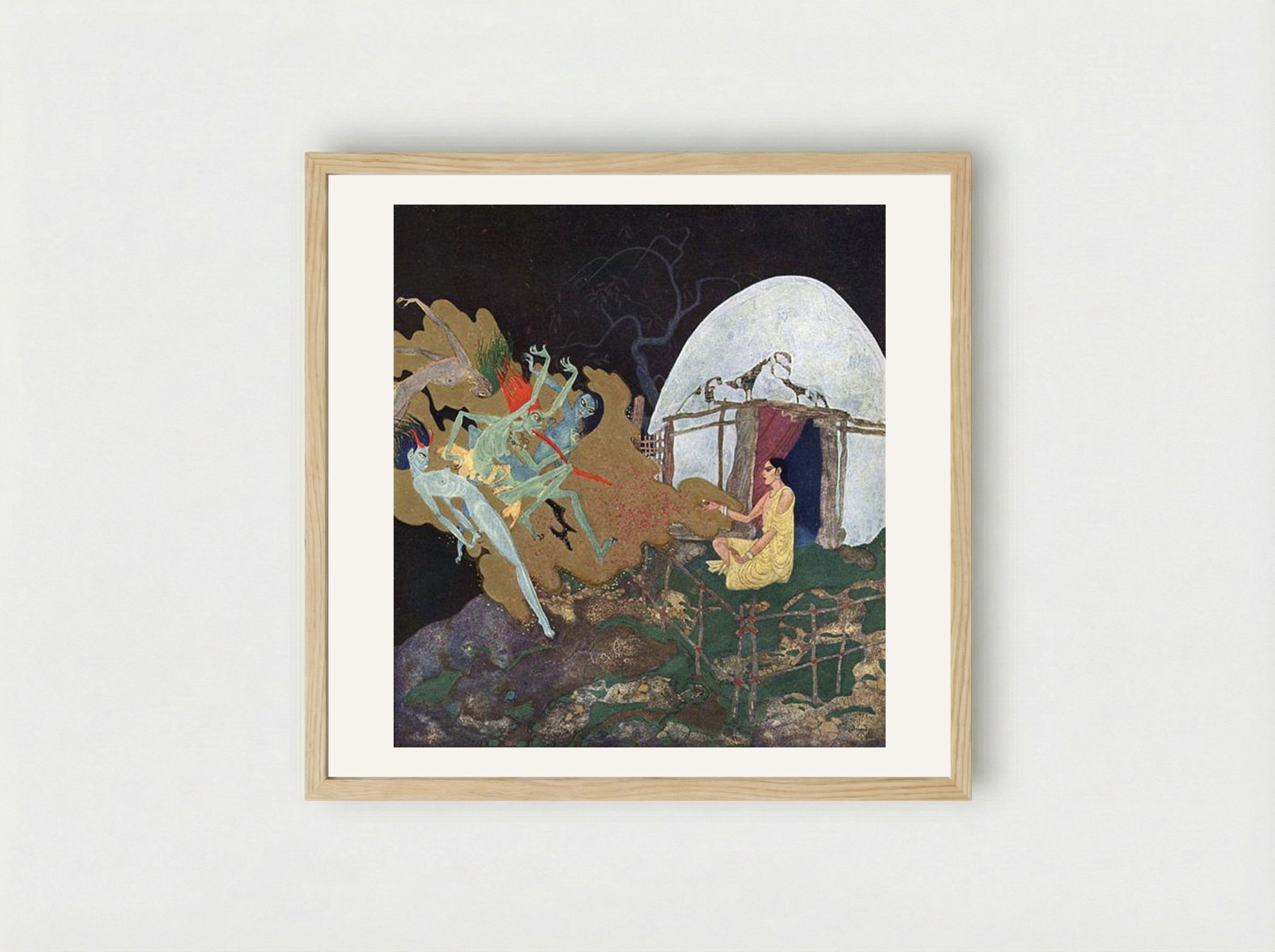 The Pearl of the Talisman - Edmund Dulac - Framed Print Wood