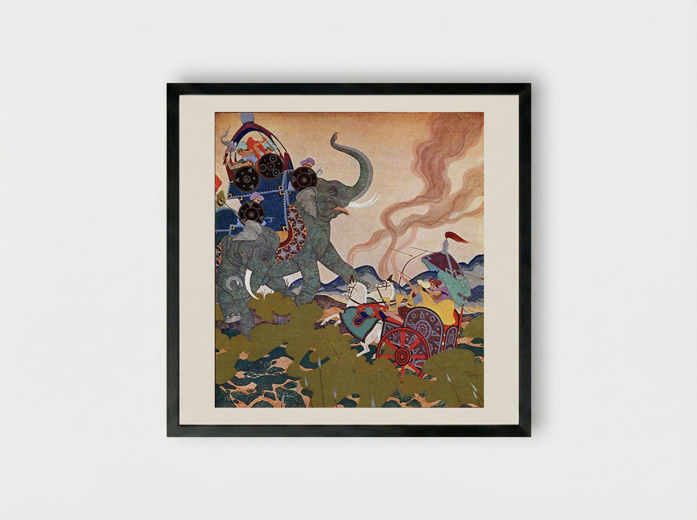 The Pearl of the Warrior - Edmund Dulac - Framed Print Black