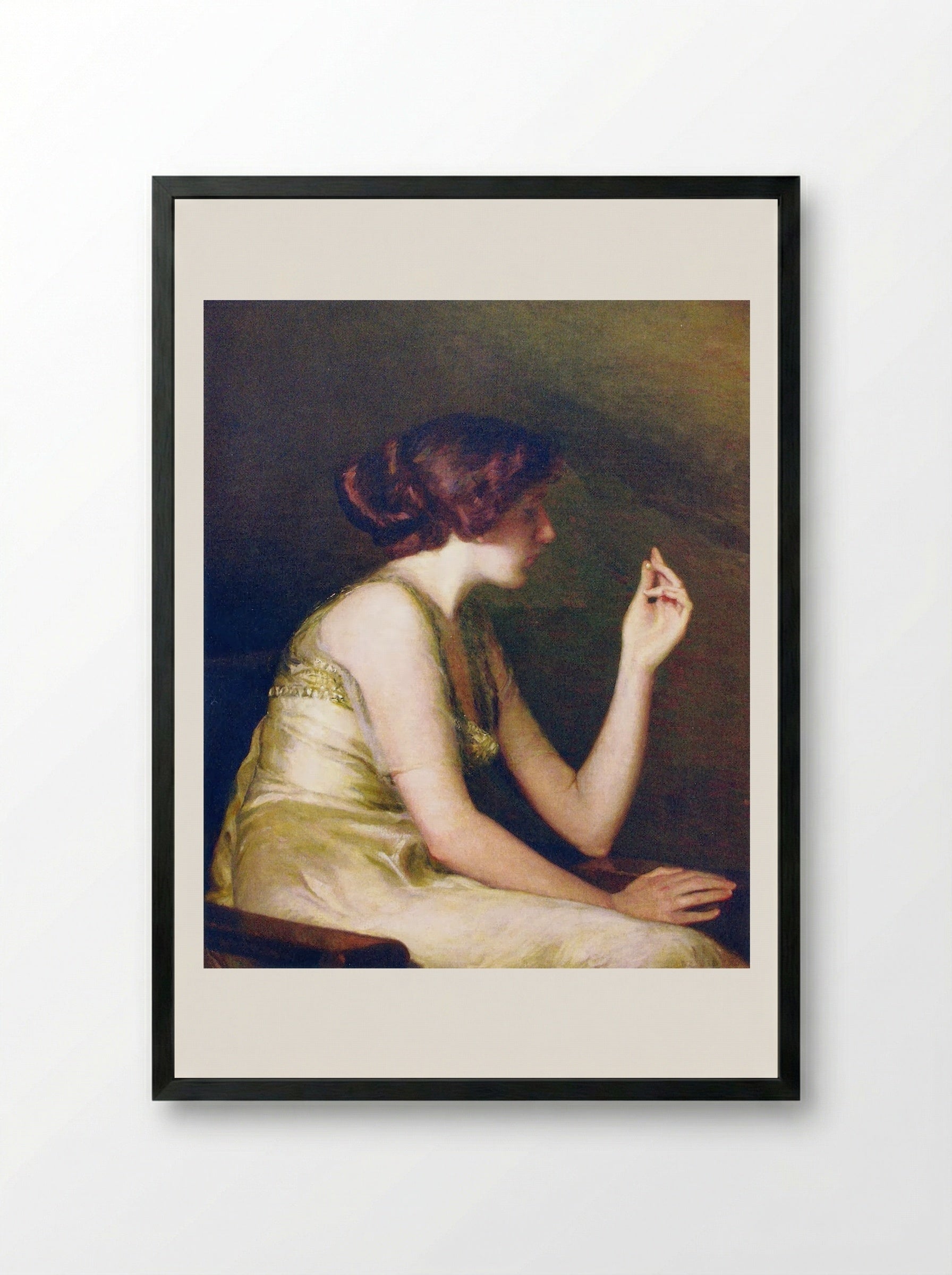 The Pearl - Lilla Cabot Perry - Framed Print Black