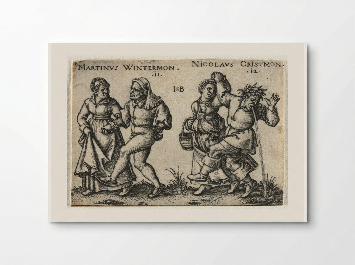 The Peasant Wedding: Martinus Wintermon and Nicolaus Cristmon - Hans Sebald Beham - Poster
