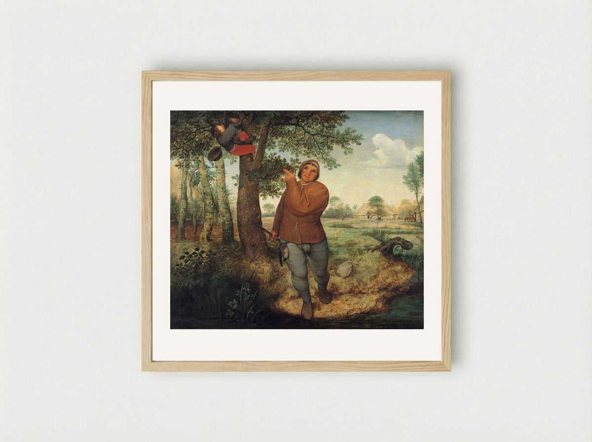 The Peasant and the Birdnester - Pieter Bruegel the Elder - Framed Print Wood