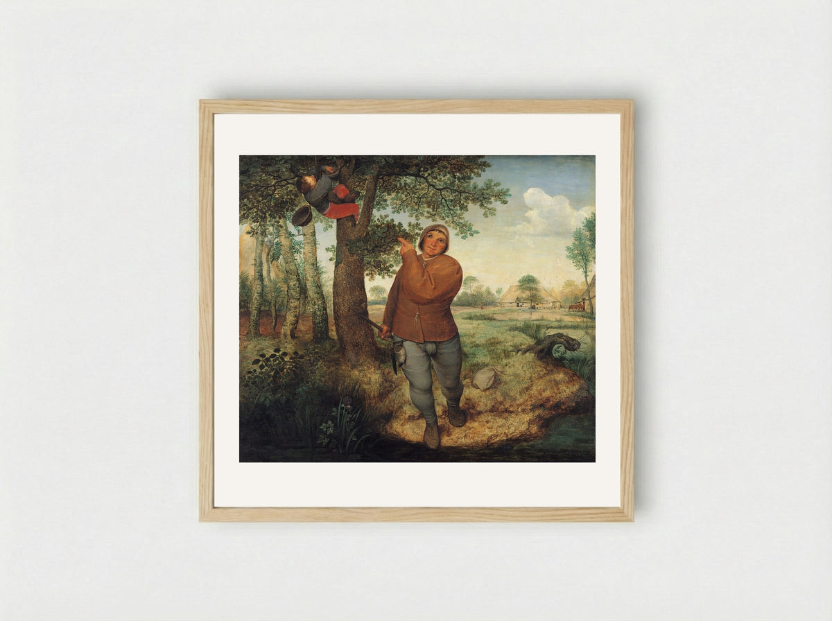 The Peasant and the Birdnester - Pieter Bruegel the Elder - Framed Print Wood